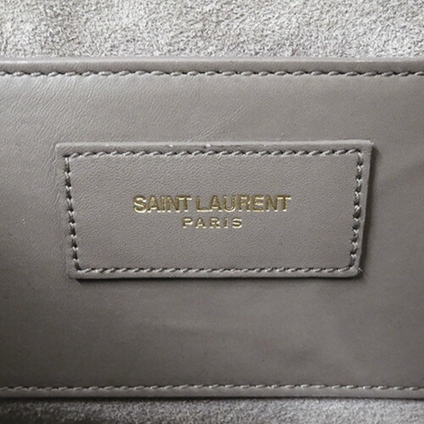 Saint Laurent Duffle, Grey, Leather, shoulder