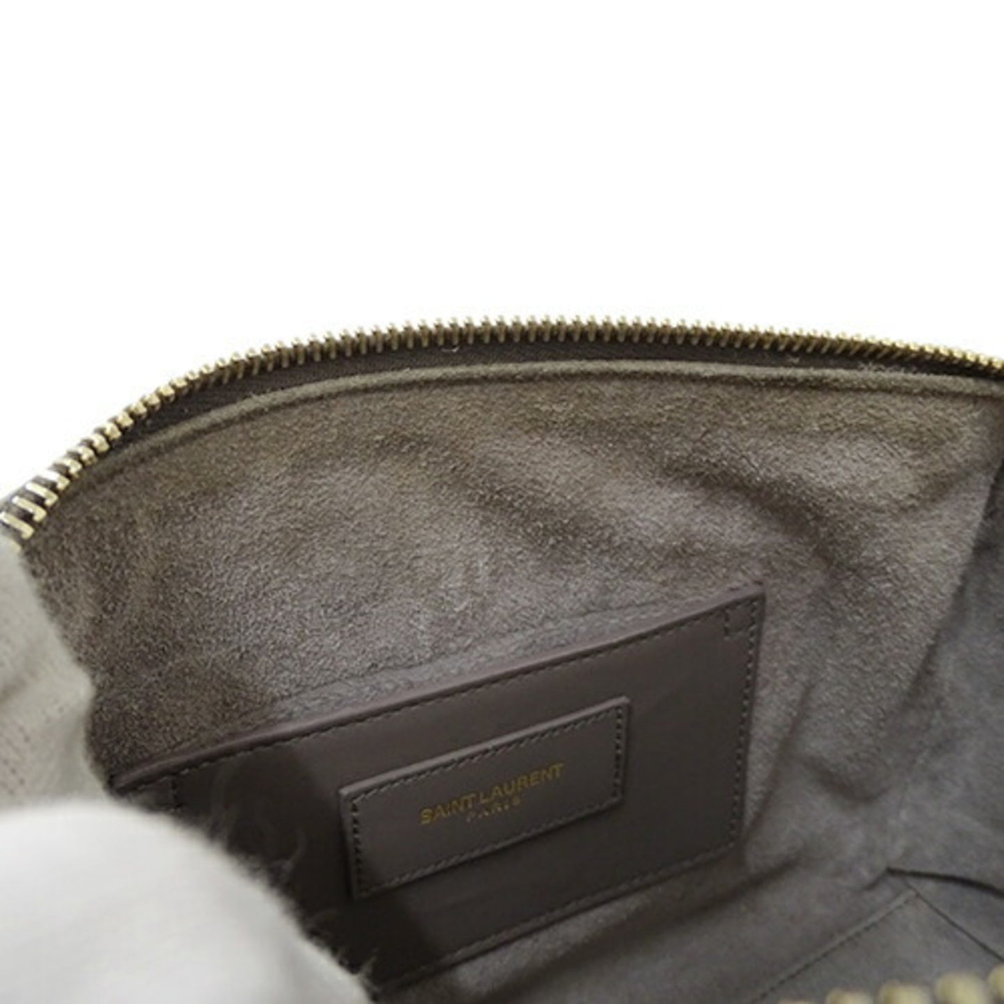 Saint Laurent Duffle, Grey, Leather, shoulder