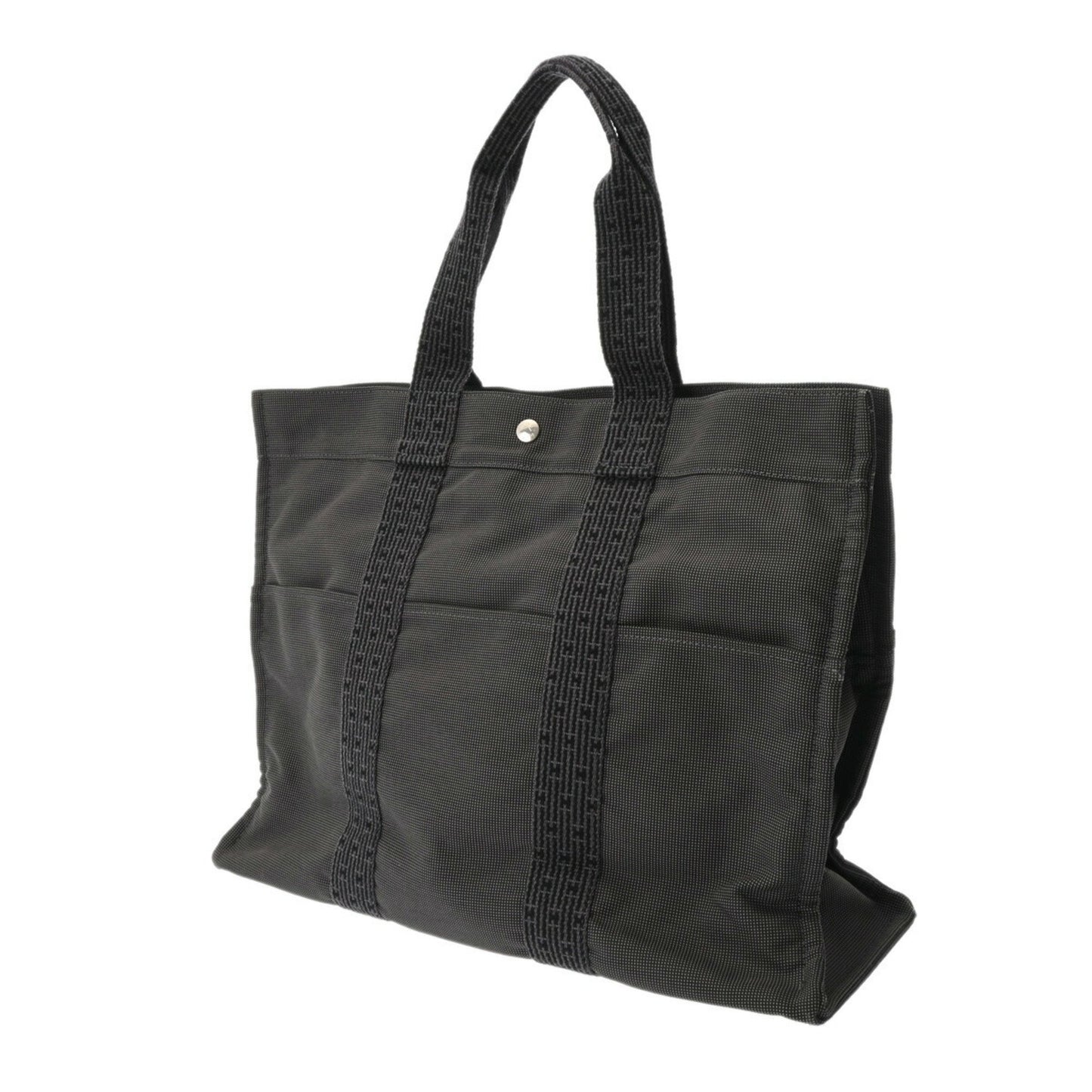 Hermès Herline, Grey, Canvas, tote