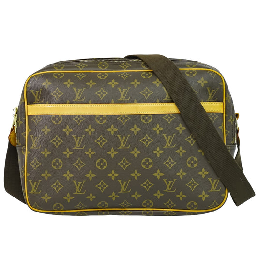 Louis Vuitton Reporter, Brown, Canvas, shoulder