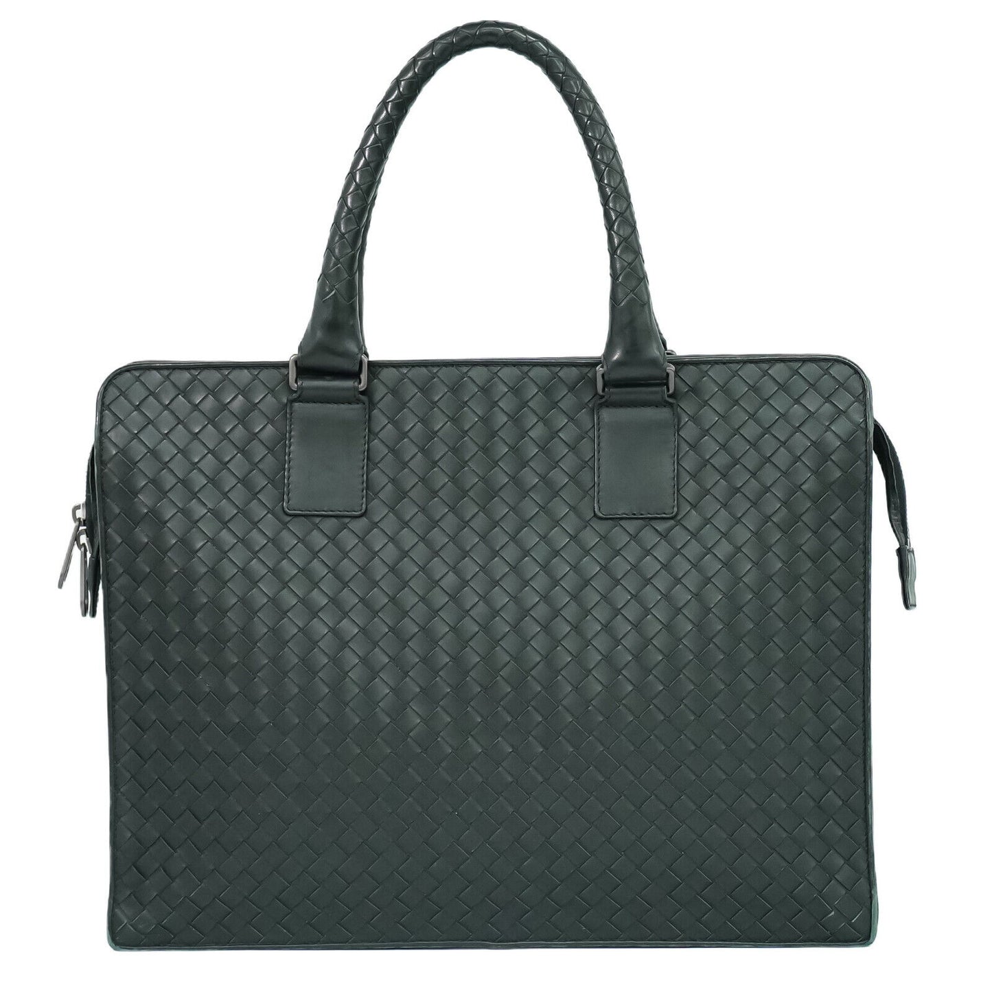 Bottega Veneta Intrecciato, Black, Leather, briefcase