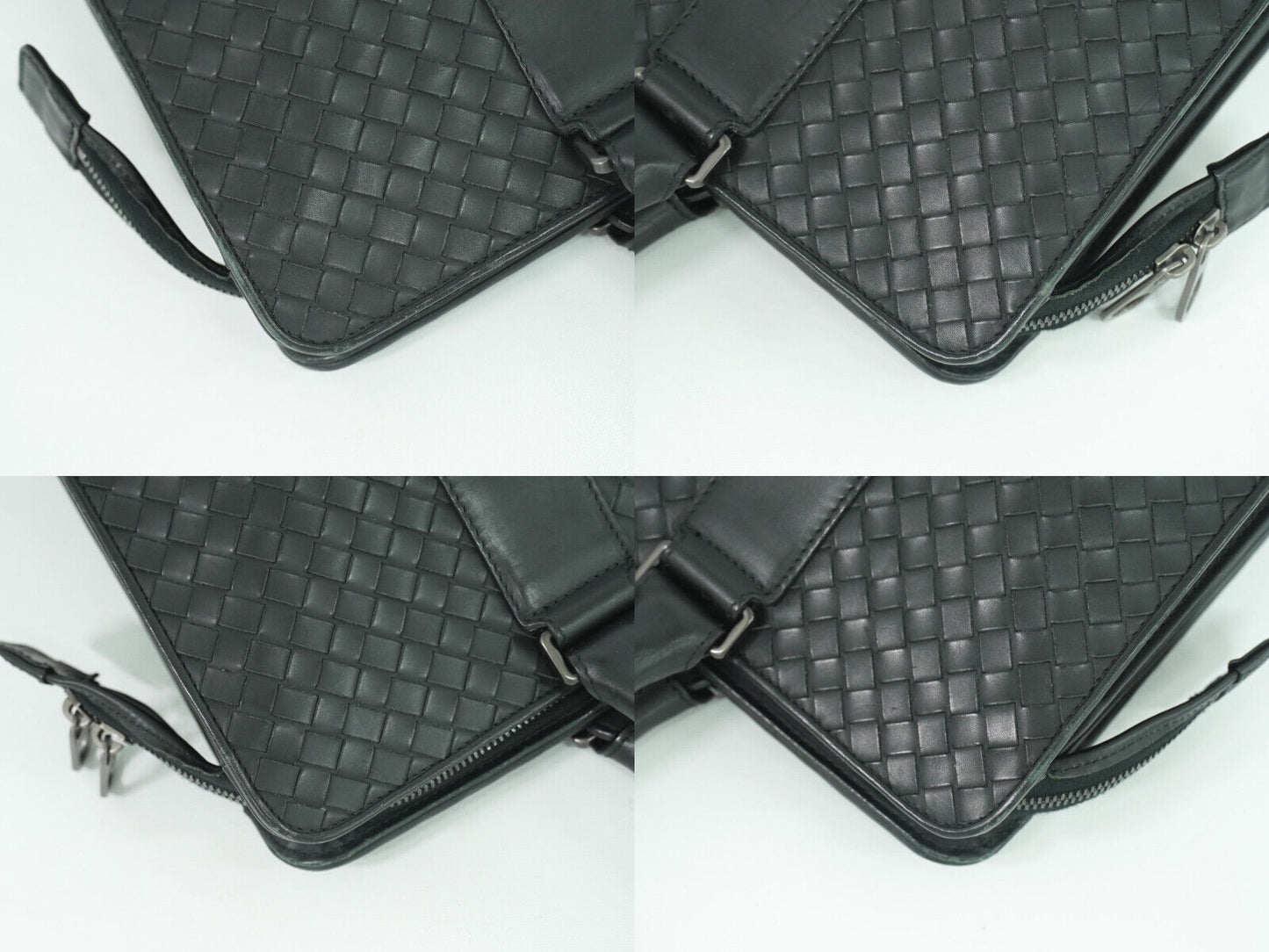 Bottega Veneta Intrecciato, Black, Leather, briefcase