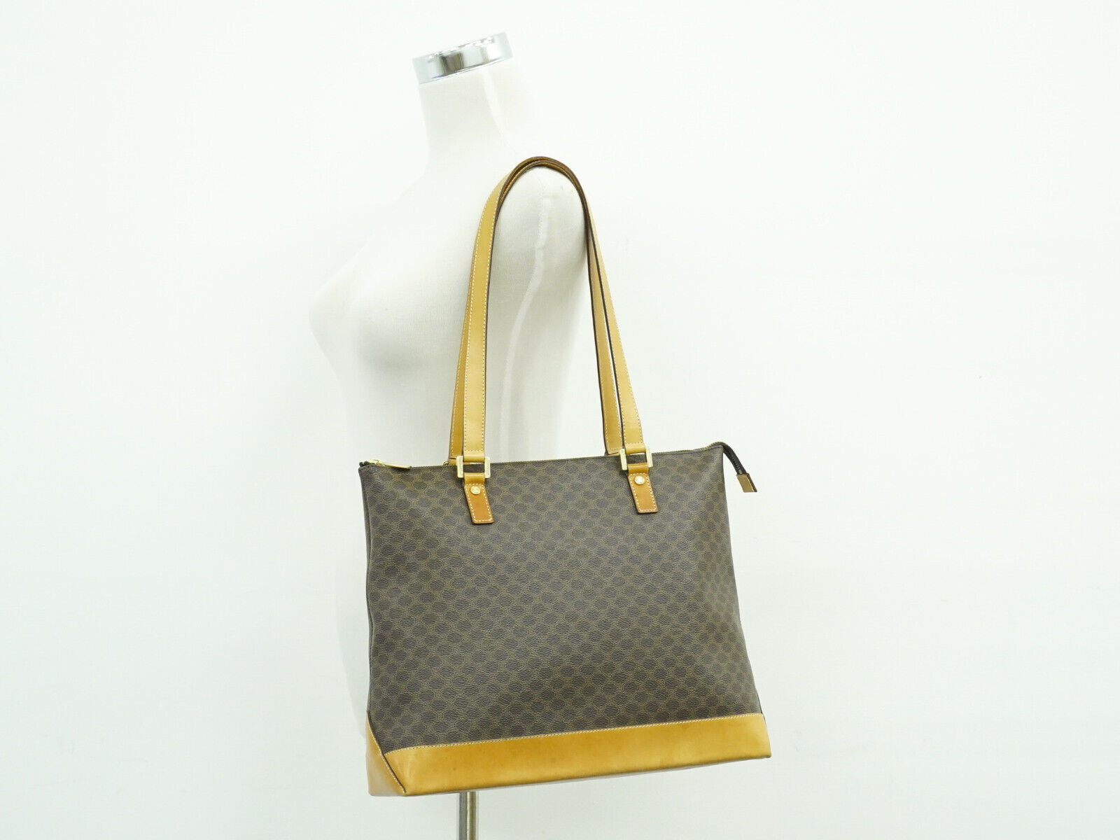 Céline, Brown, Canvas, tote