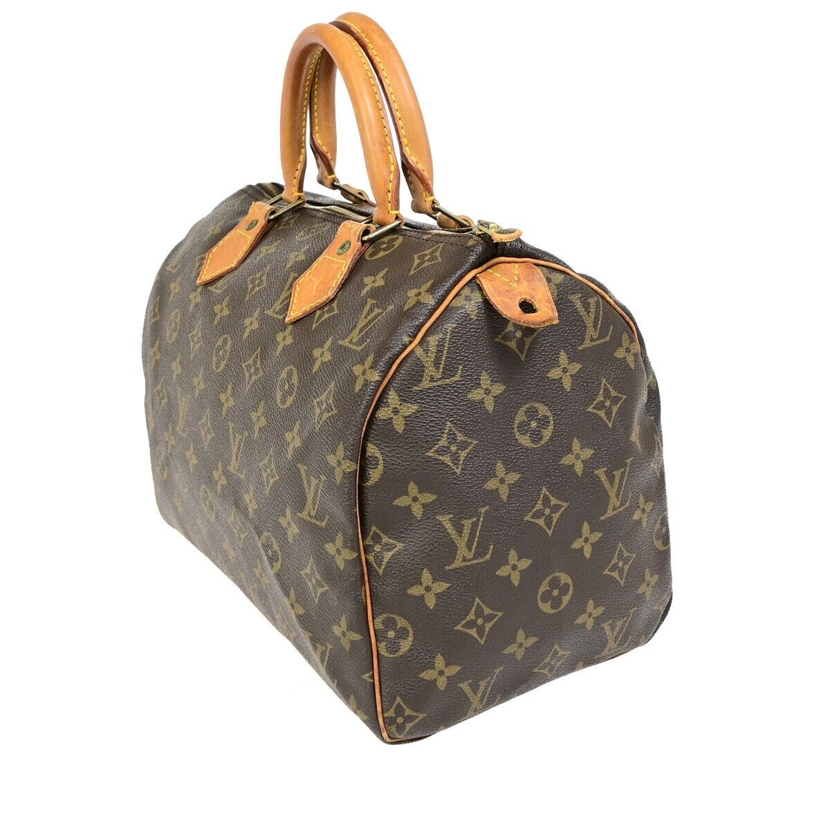 Louis Vuitton Speedy 30, Brown, Canvas, handbag