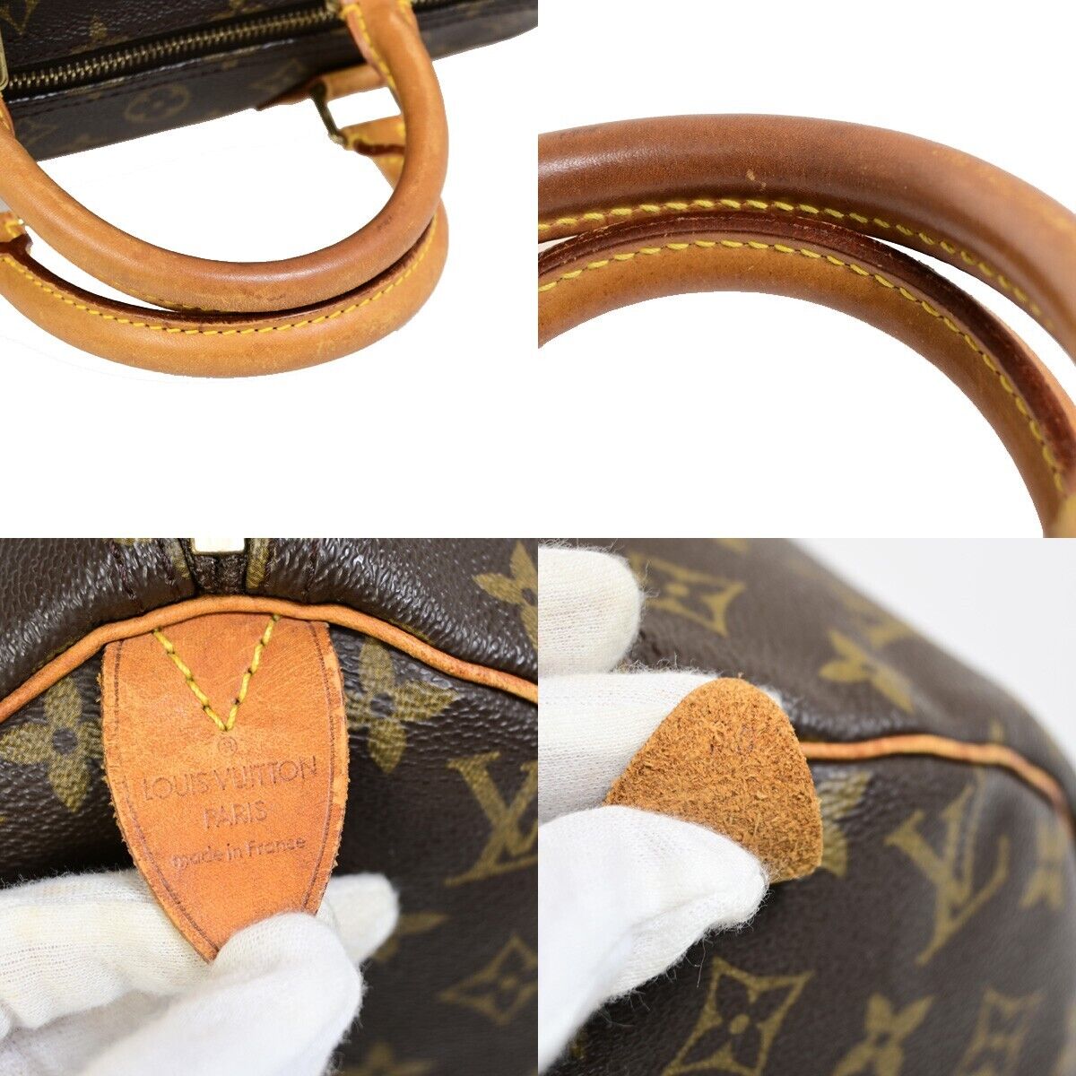 Louis Vuitton Speedy 30, Brown, Canvas, handbag