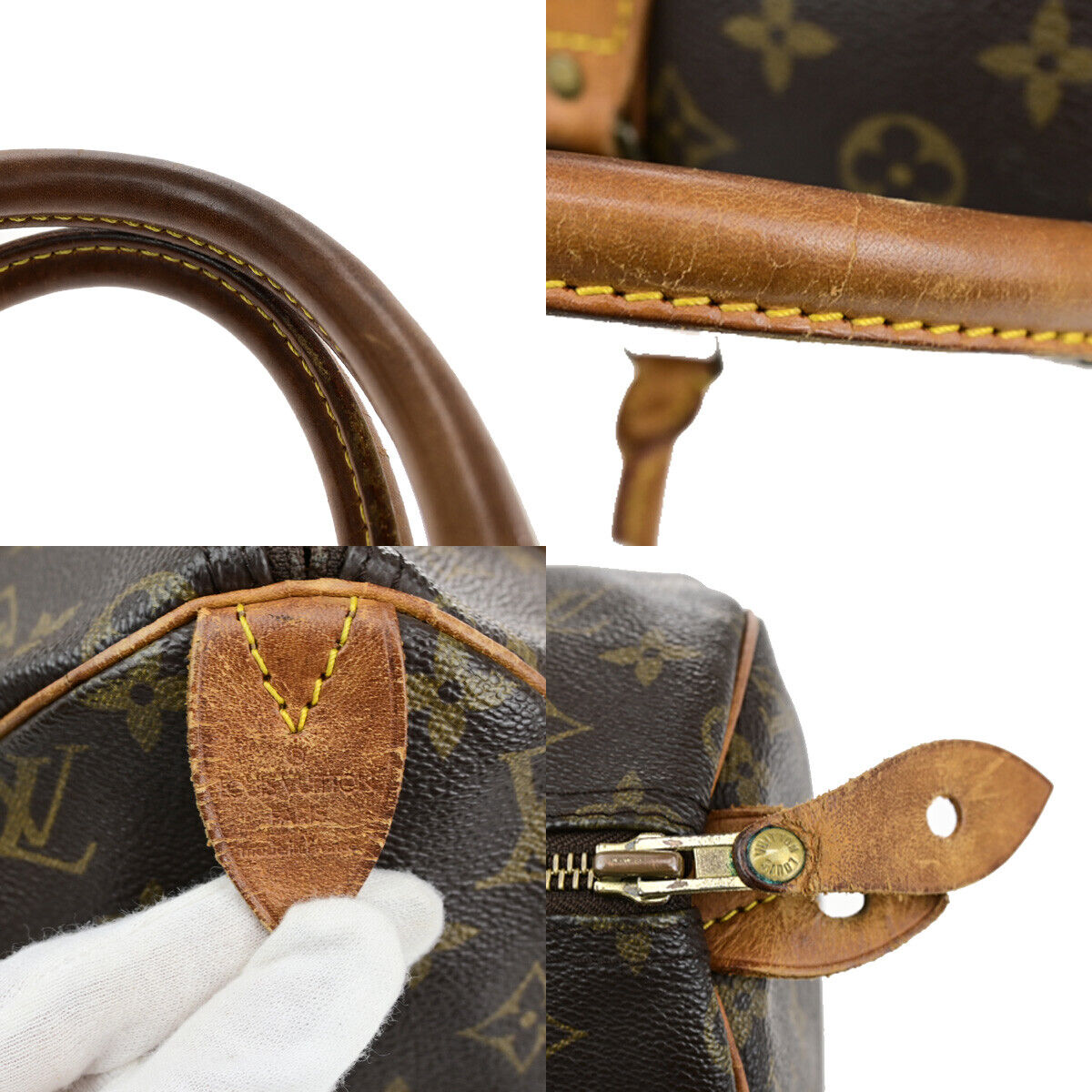 Louis Vuitton Speedy 30, Brown, Canvas, handbag