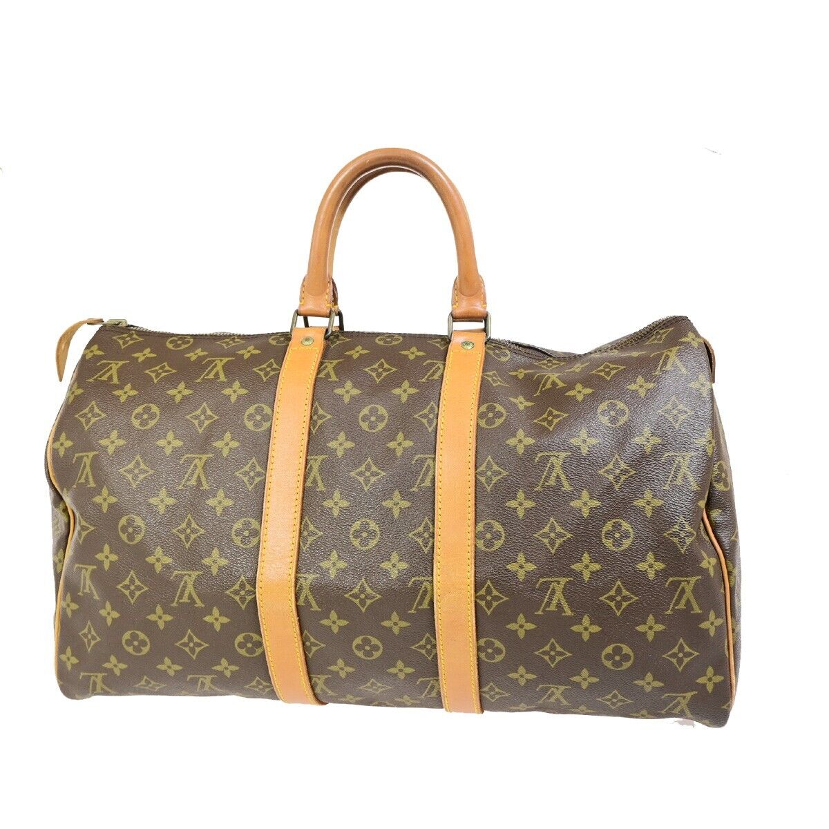 Louis Vuitton Keepall 45, Brown, Canvas, handbag