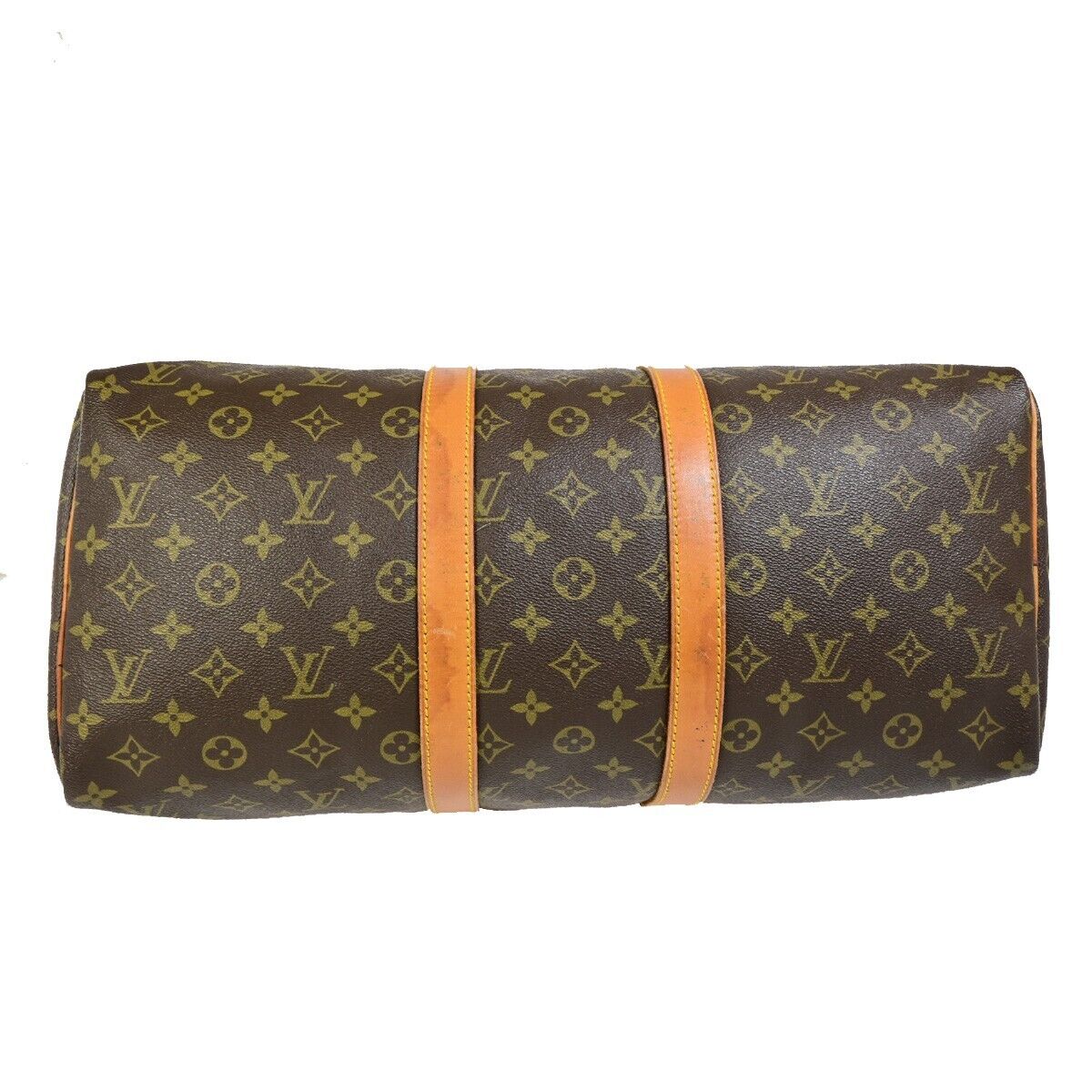 Louis Vuitton Keepall 45, Brown, Canvas, handbag