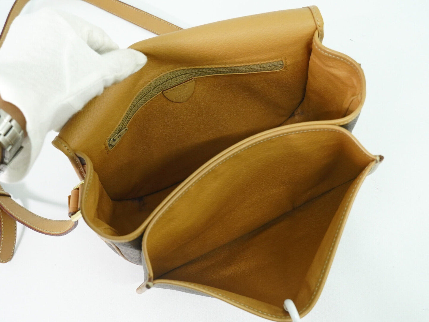 Céline Macadam, Brown, Canvas, shoulder