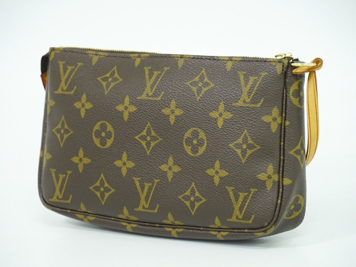 Louis Vuitton Pochette Accessoire, Brown, Canvas, clutch