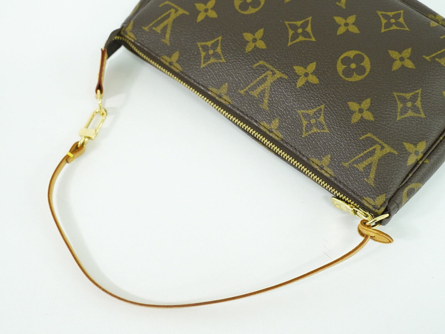 Louis Vuitton Pochette Accessoire, Brown, Canvas, clutch