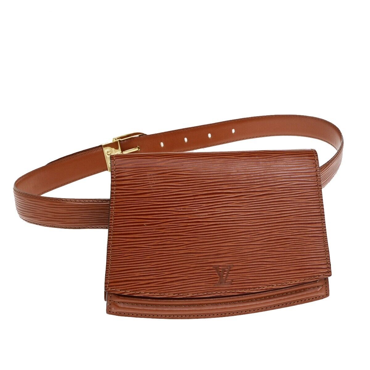 Louis Vuitton Tilsitt, Brown, Leather, clutch