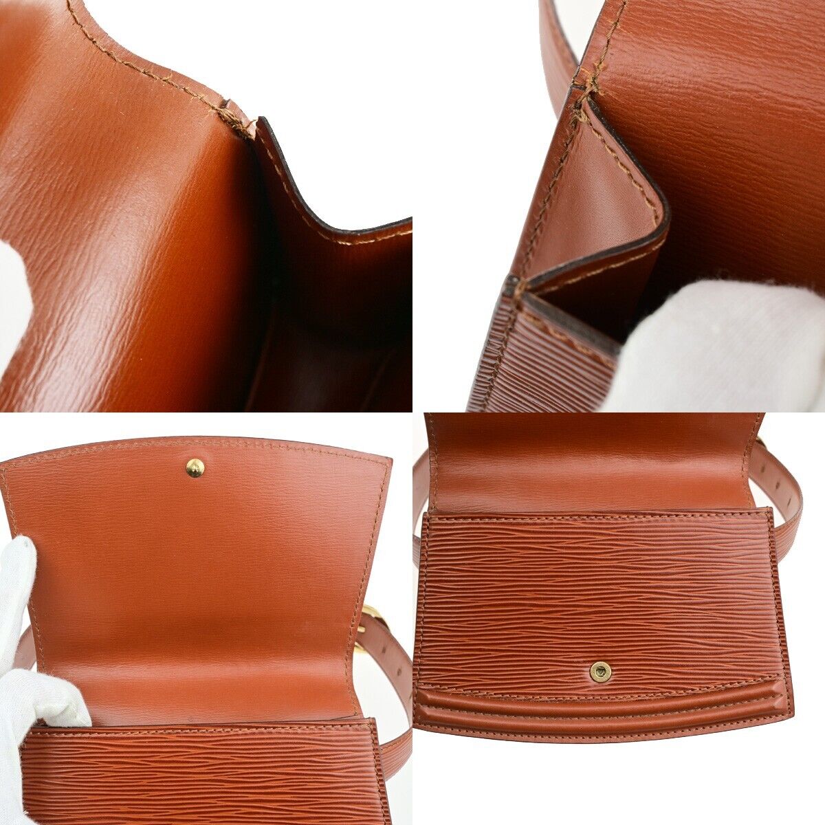 Louis Vuitton Tilsitt, Brown, Leather, clutch