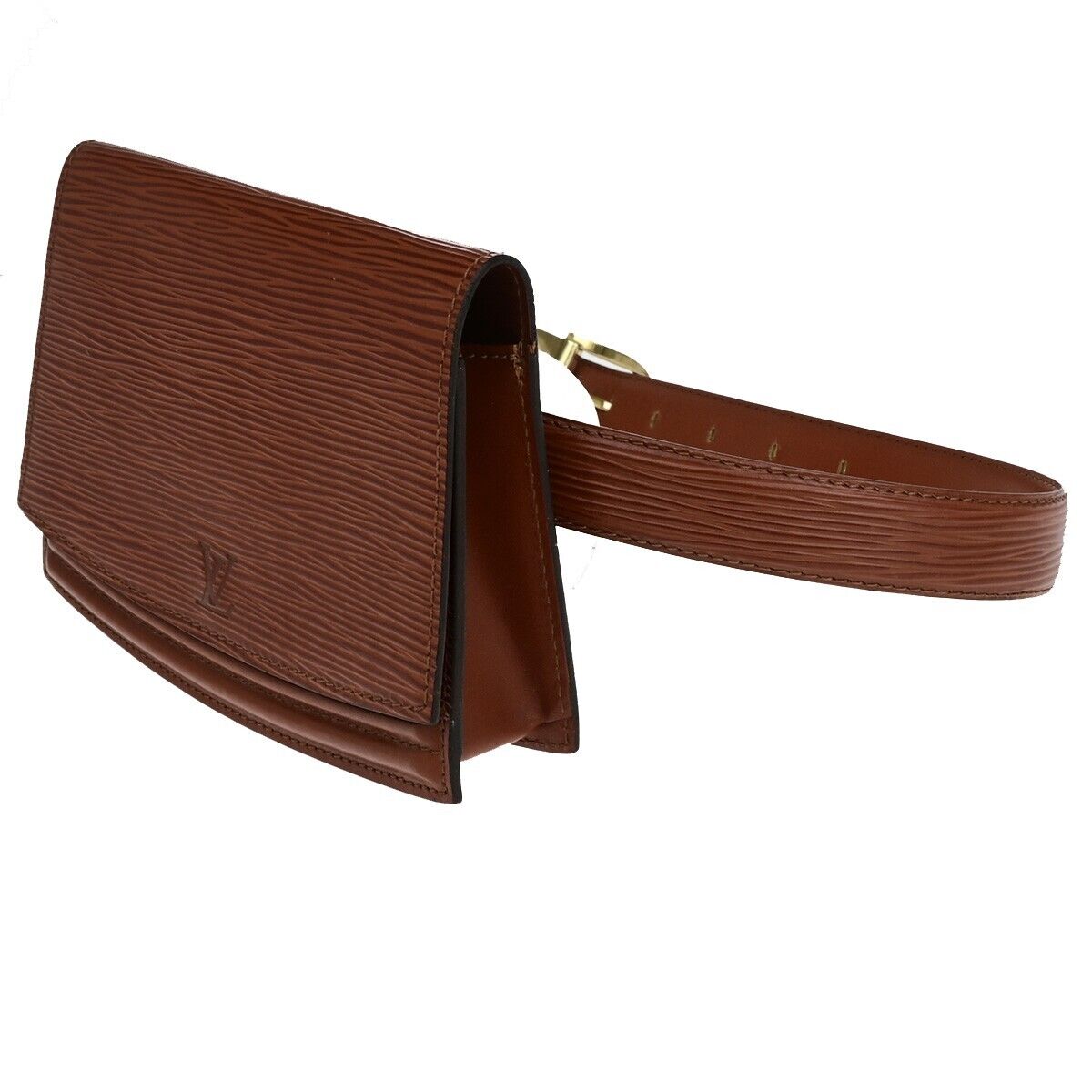 Louis Vuitton Tilsitt, Brown, Leather, clutch