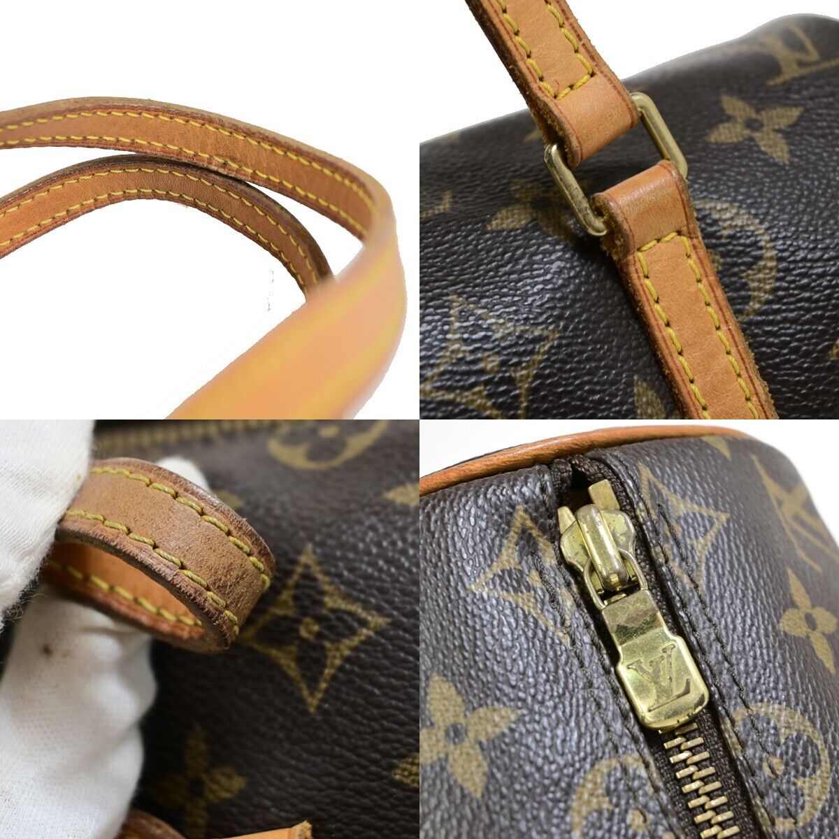 Louis Vuitton Papillon 26, Brown, Canvas, shoulder