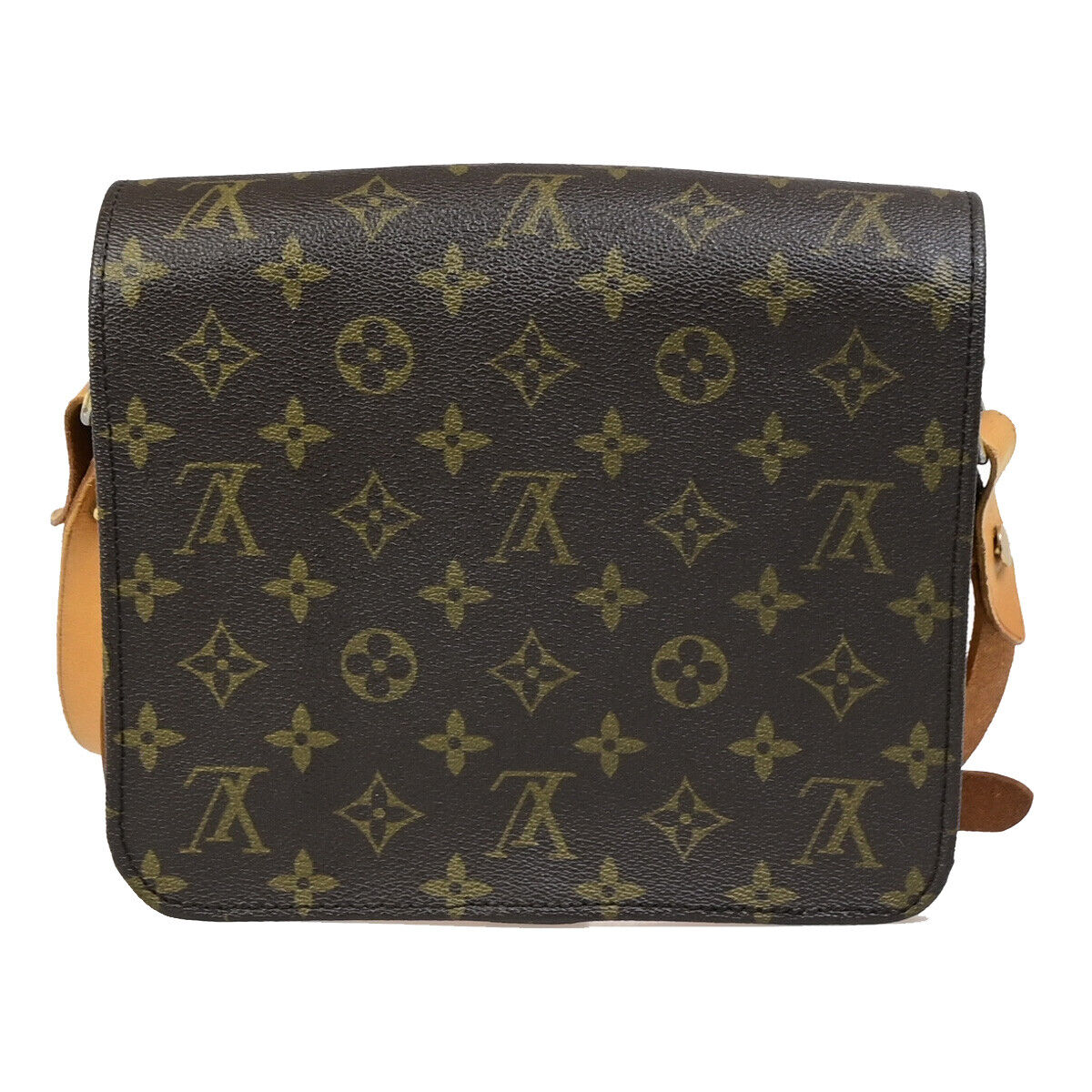 Louis Vuitton Cartouchiere, Brown, Canvas, shoulder