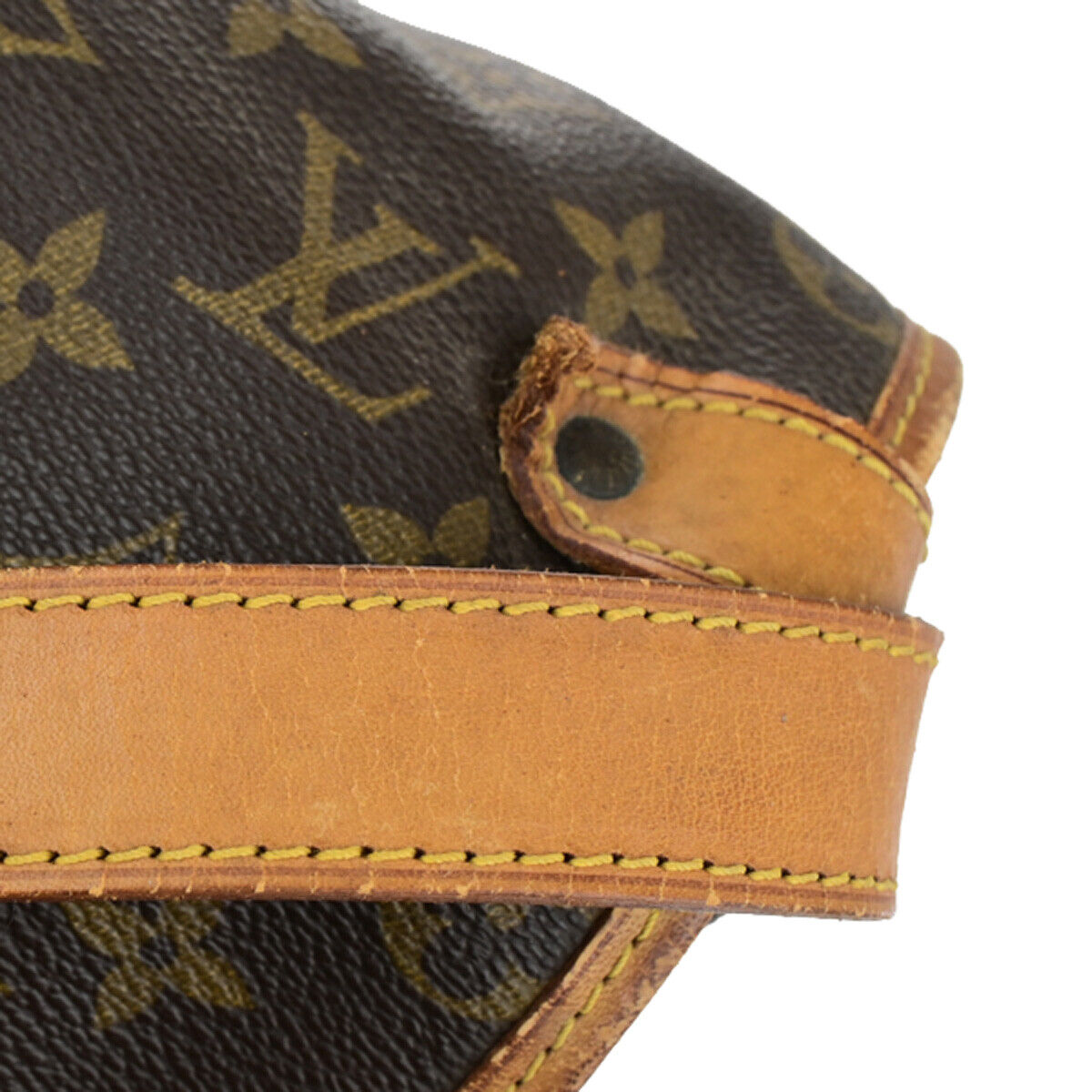 Louis Vuitton Saumur 35, Brown, Canvas, shoulder