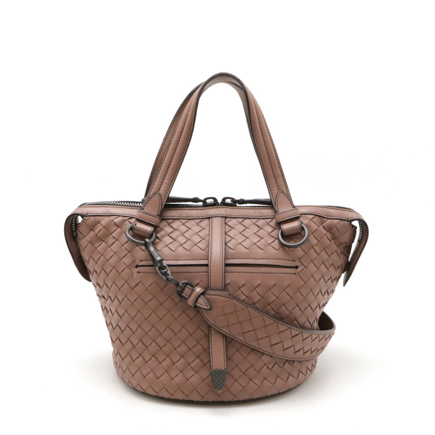 Bottega Veneta Intrecciato, Brown, Leather, shoulder