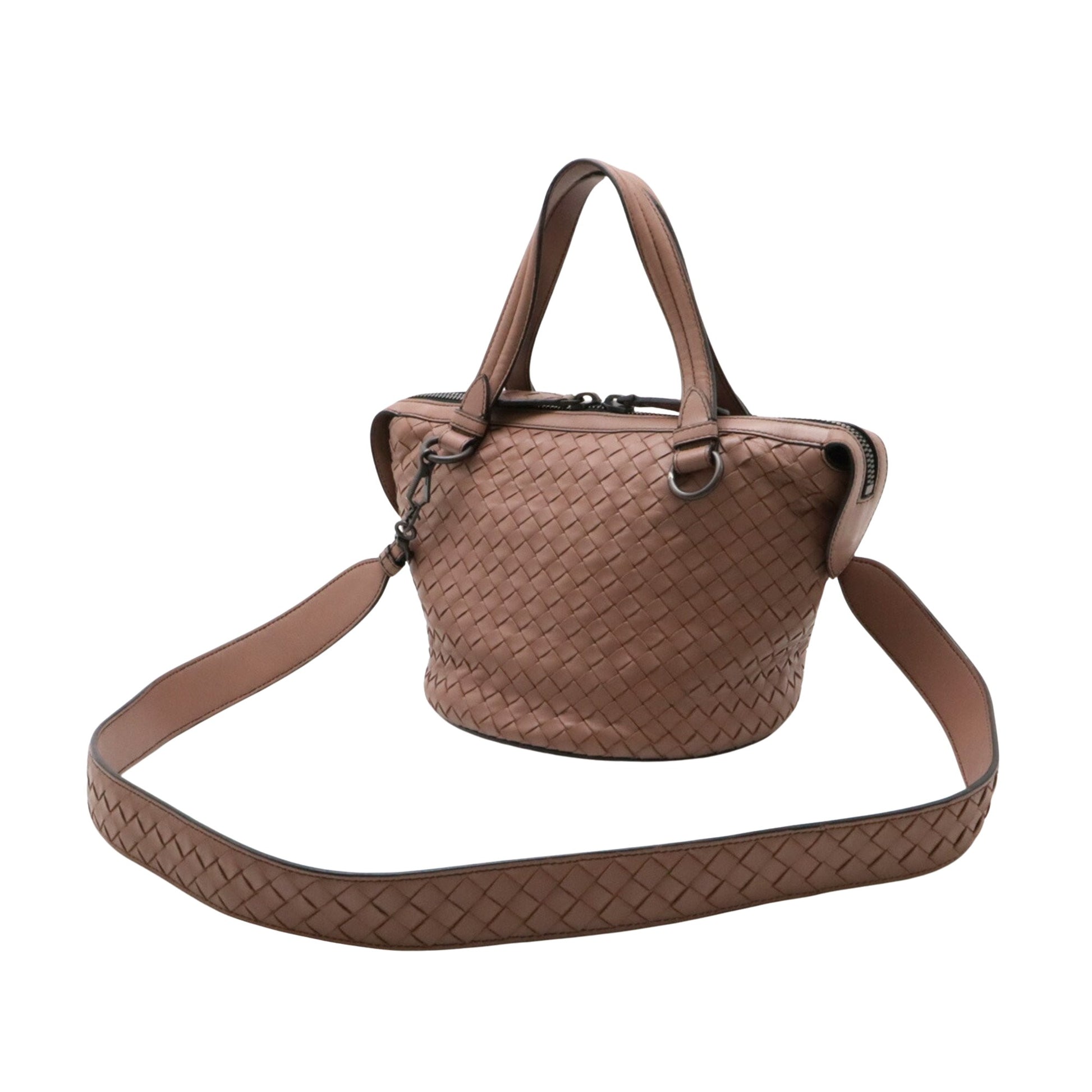 Bottega Veneta Intrecciato, Brown, Leather, shoulder