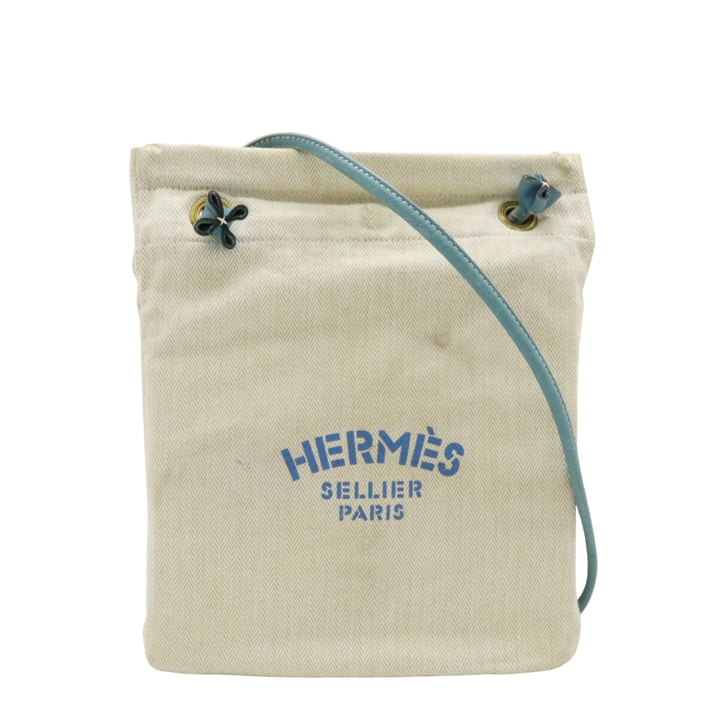 Hermès Aline, Beige, Canvas, shoulder