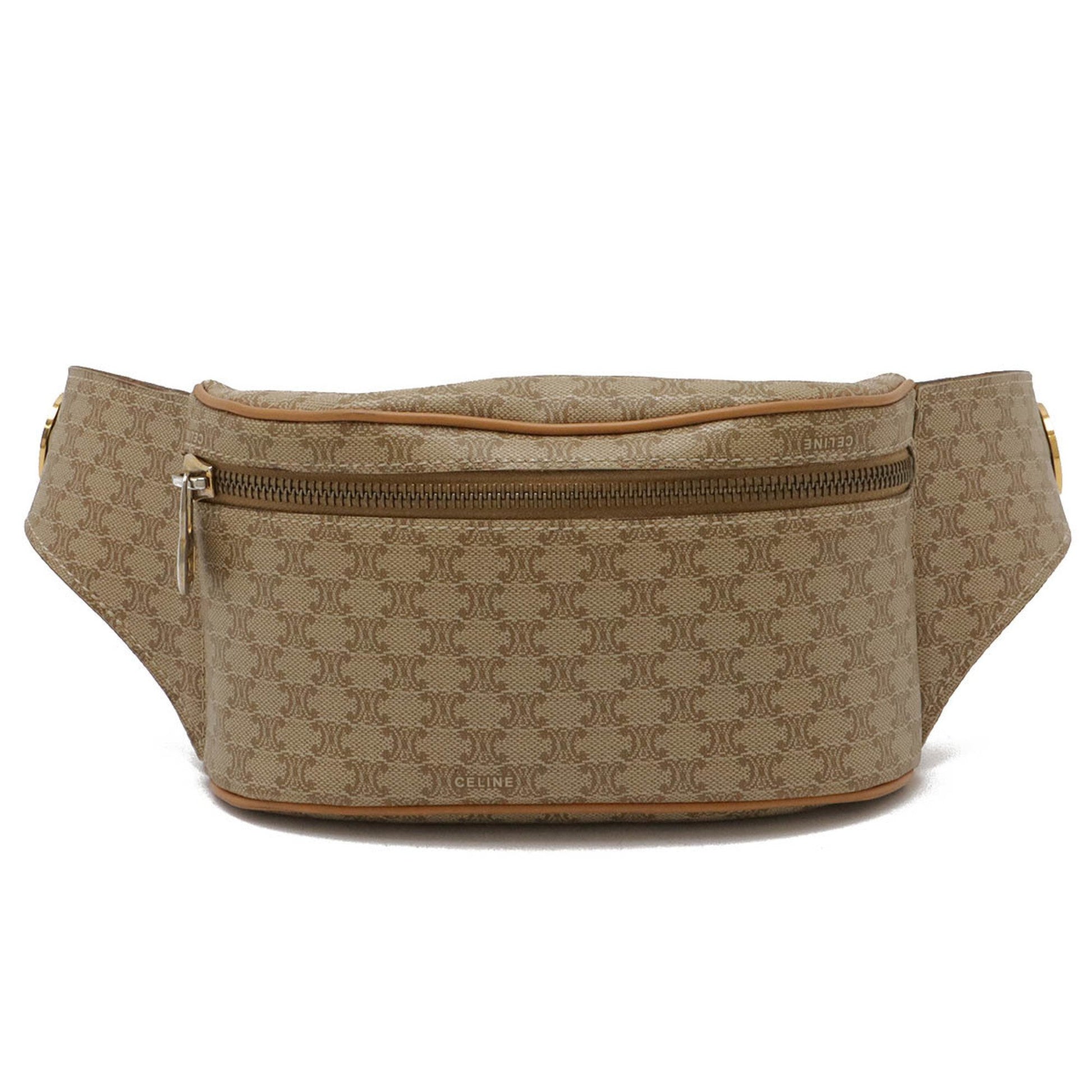 Céline Macadam, Beige, Canvas, shoulder