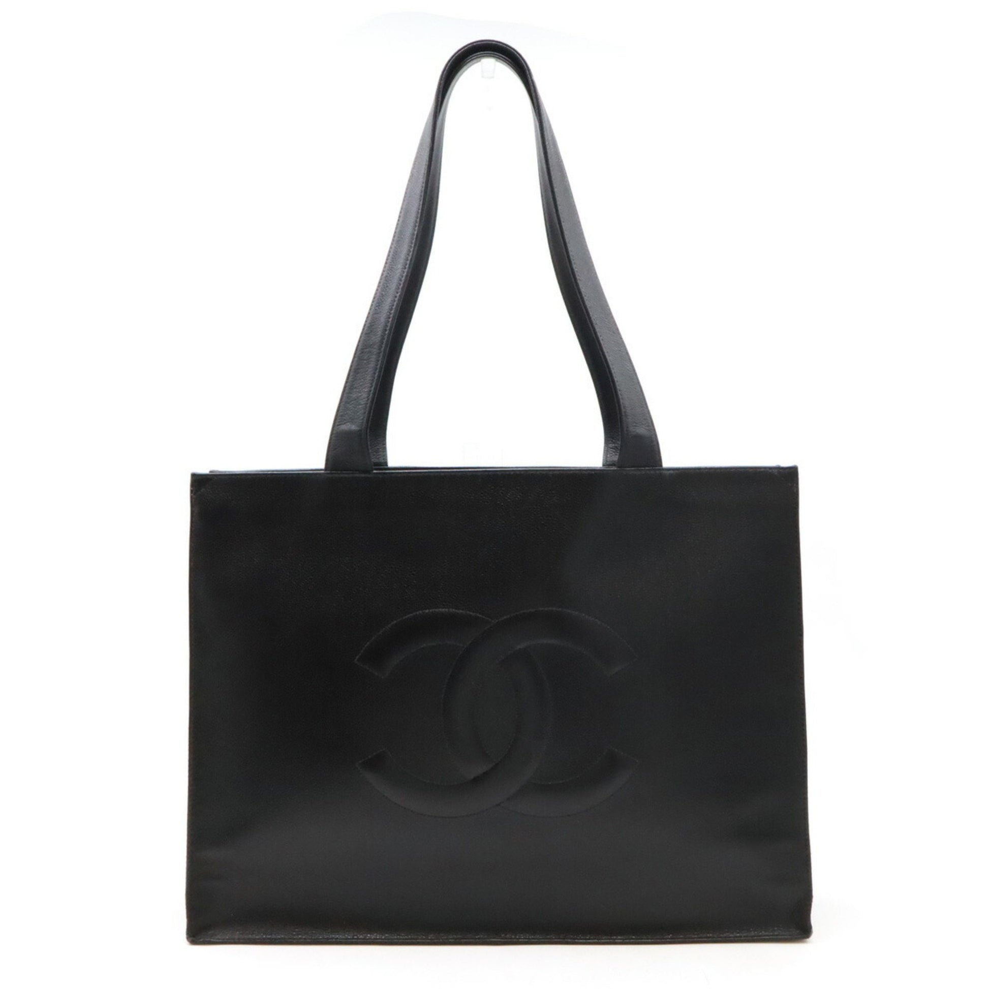 Chanel Coco Mark, Black, Leather, shoulder