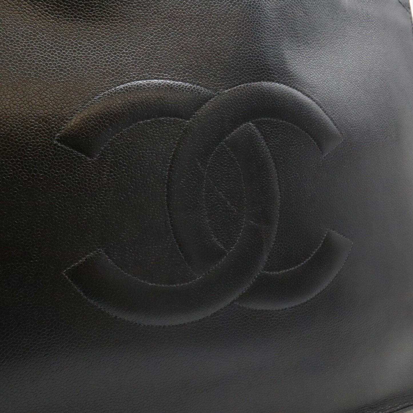 Chanel Coco Mark, Black, Leather, shoulder