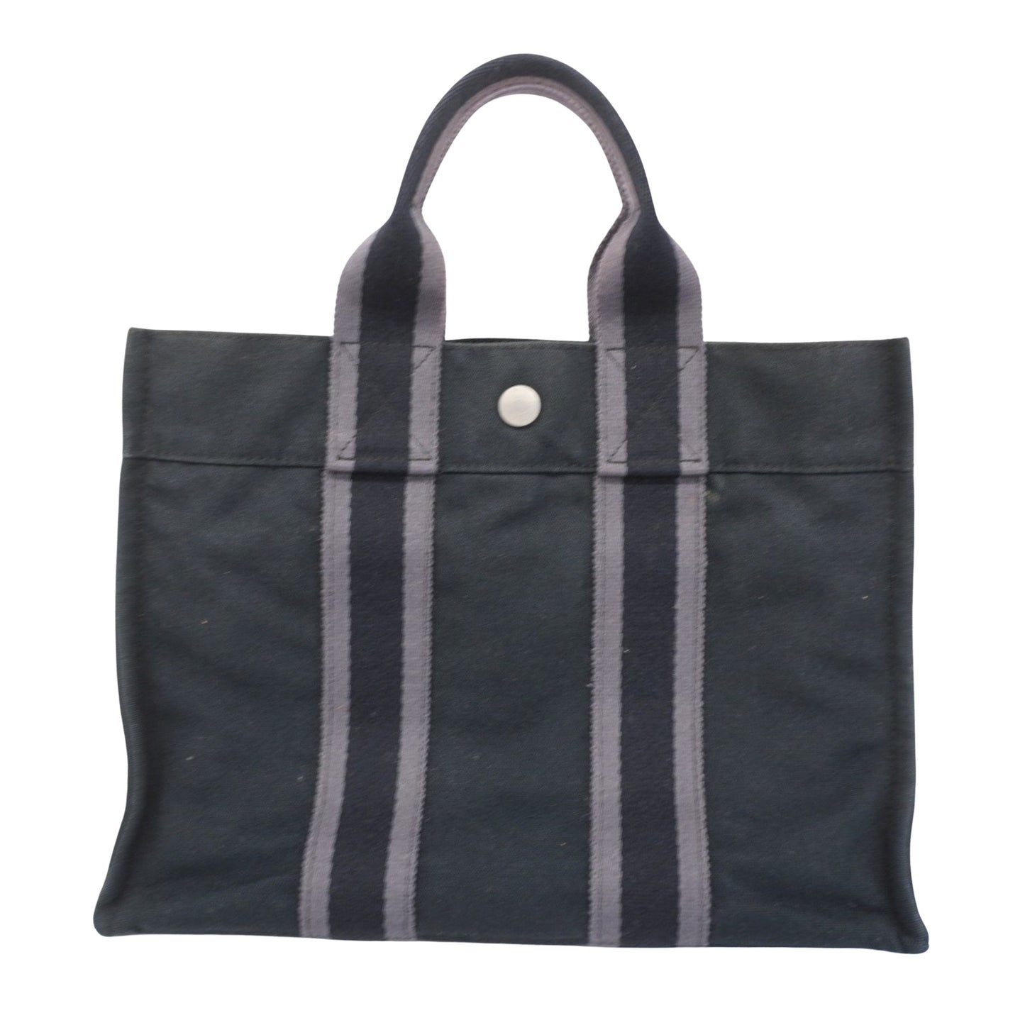 Hermès Herline, Black, Canvas, tote