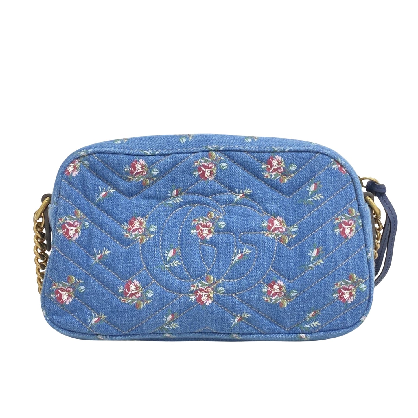 Gucci GG Marmont, Blue, Denim - Jeans, shoulder