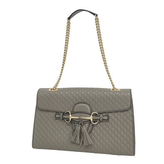 Gucci Micro guccissima, Grey, Leather, shoulder