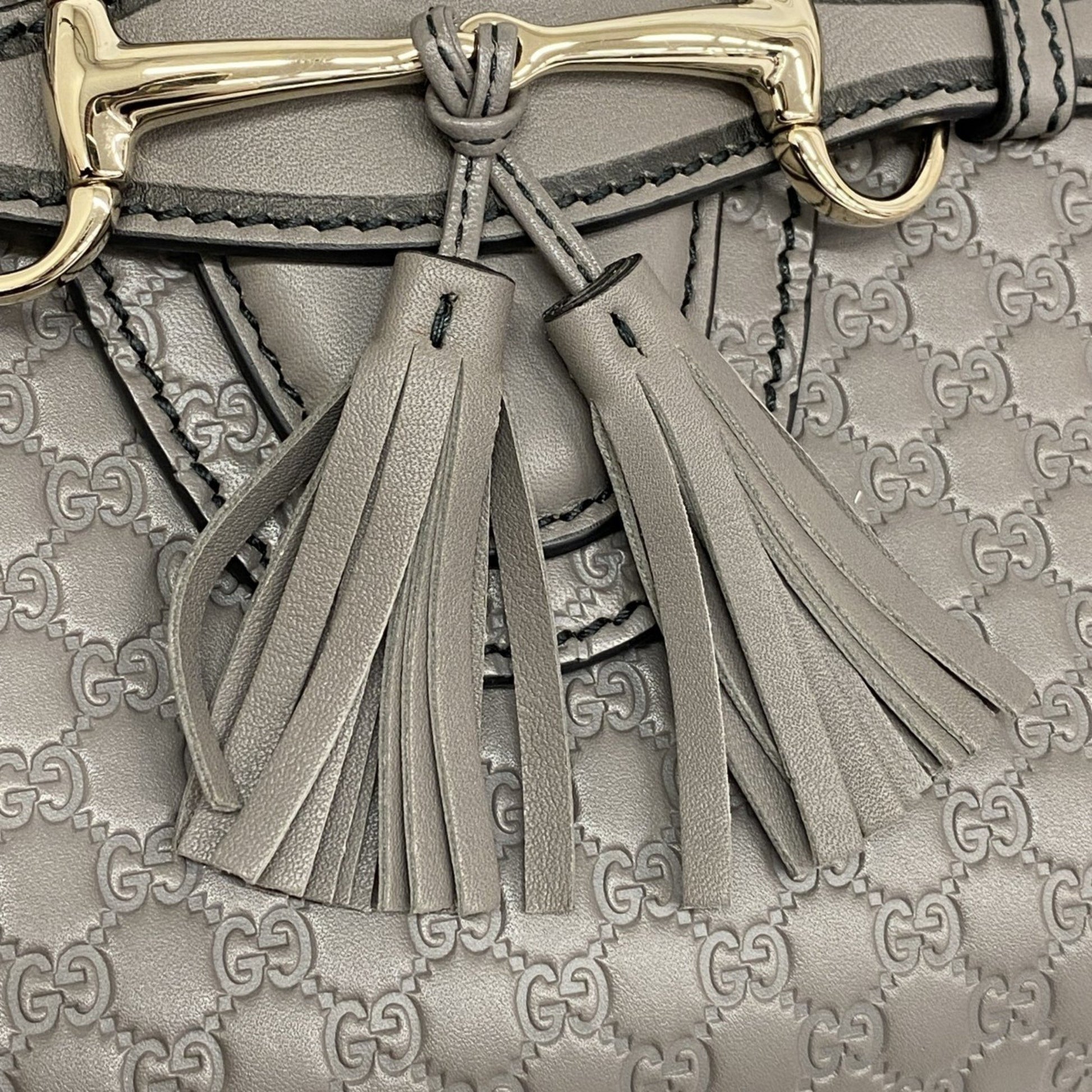 Gucci Micro guccissima, Grey, Leather, shoulder