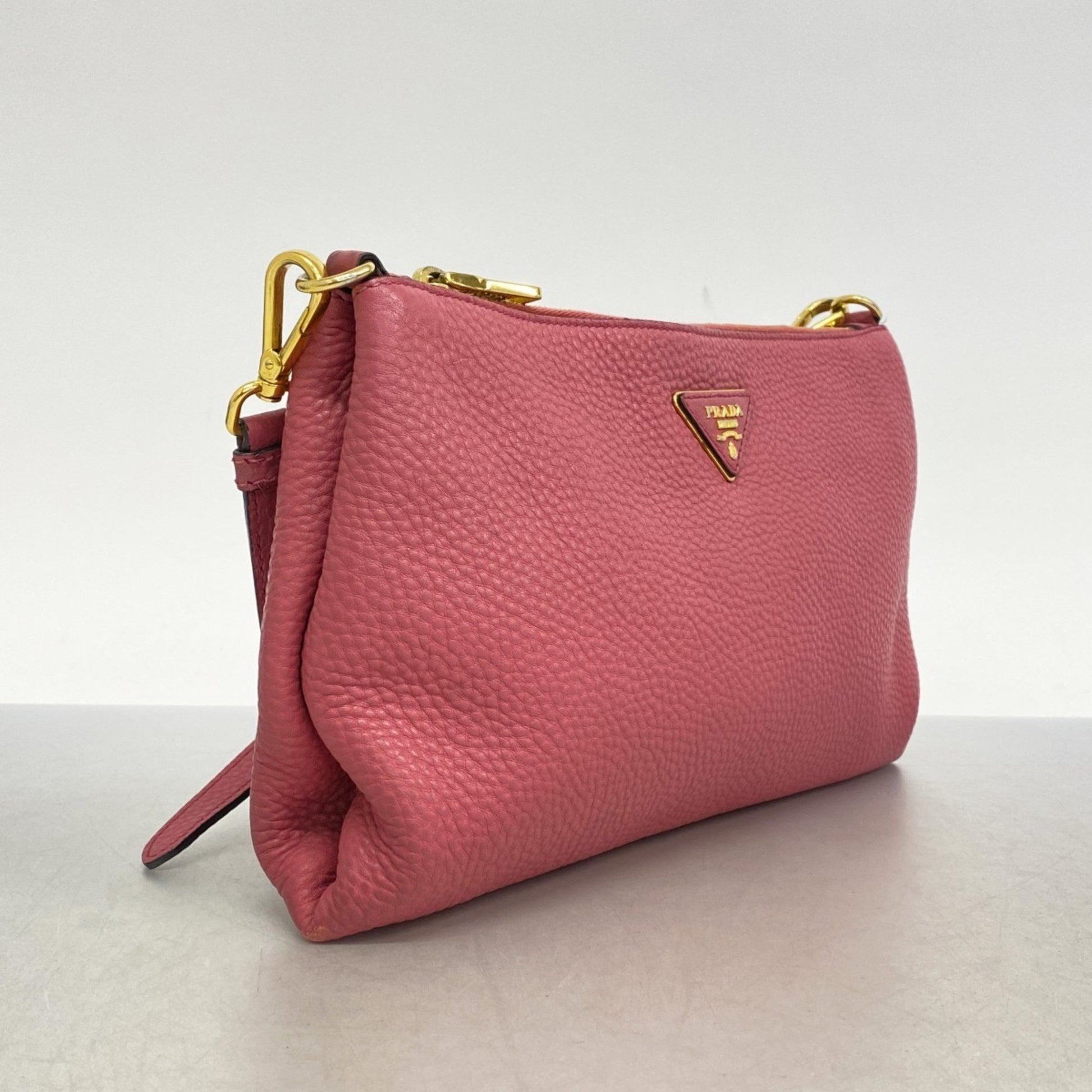 Prada Vitello, Pink, Leather, shoulder