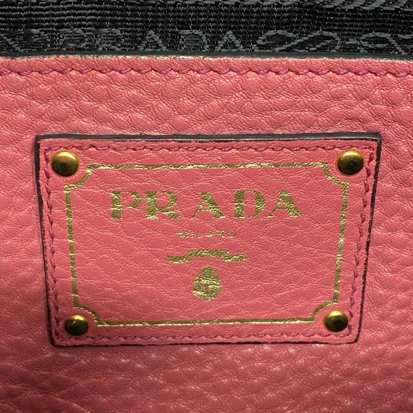 Prada Vitello, Pink, Leather, shoulder