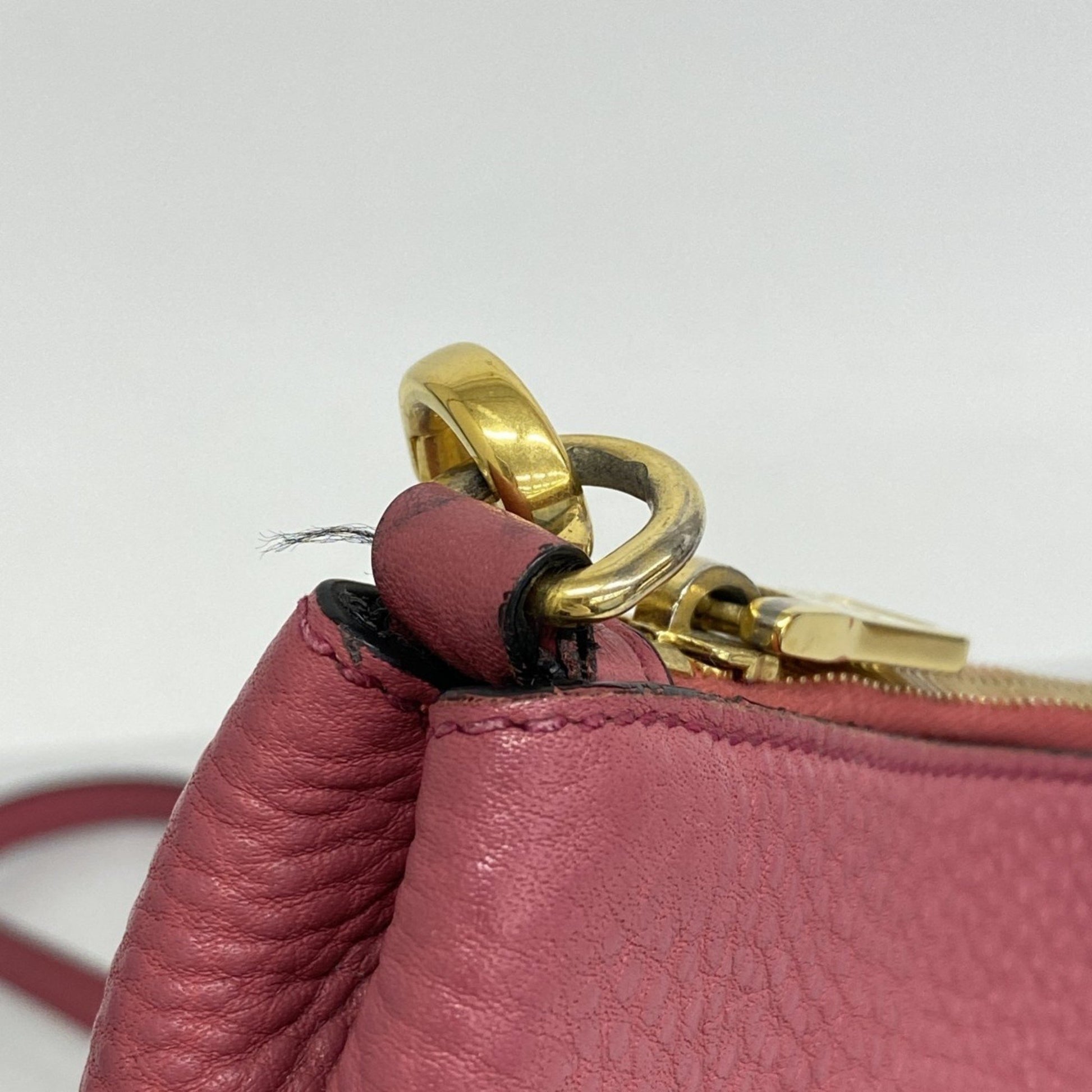 Prada Vitello, Pink, Leather, shoulder