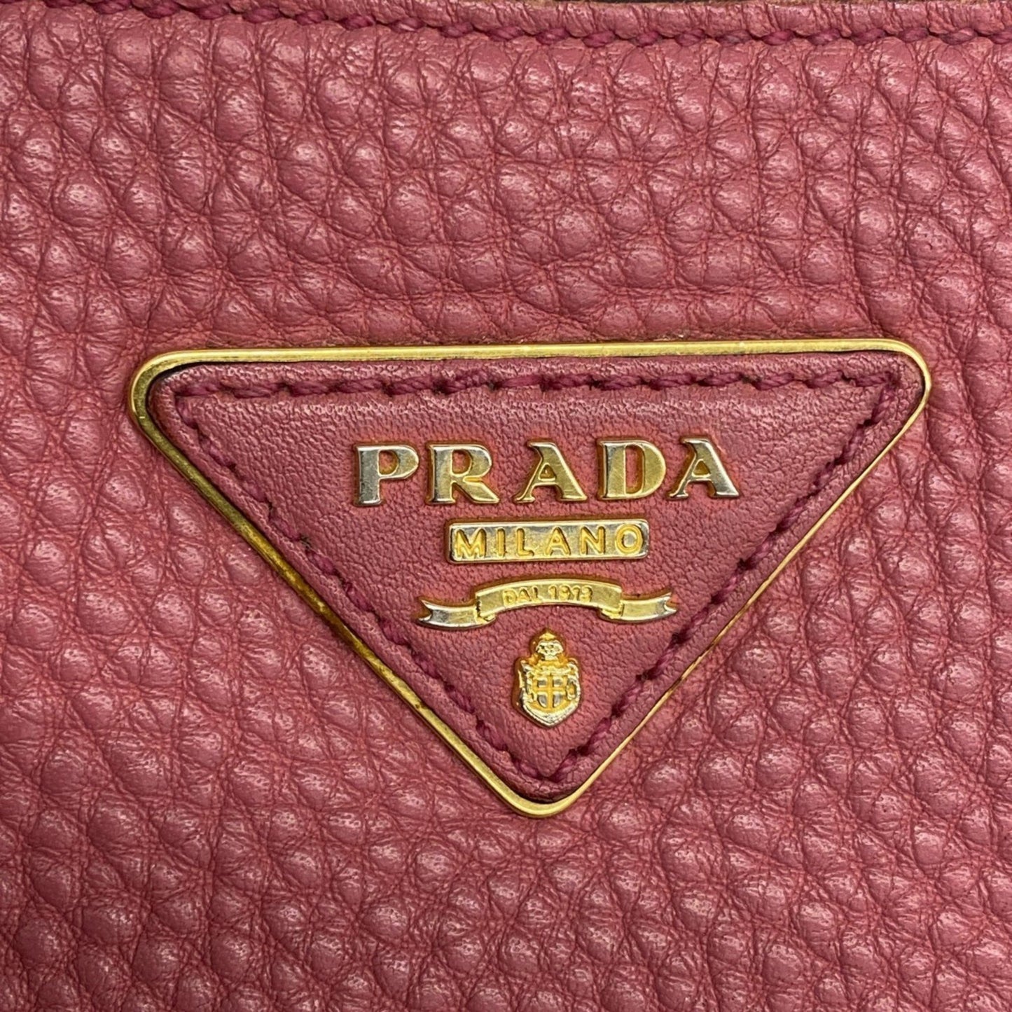 Prada Vitello, Pink, Leather, shoulder