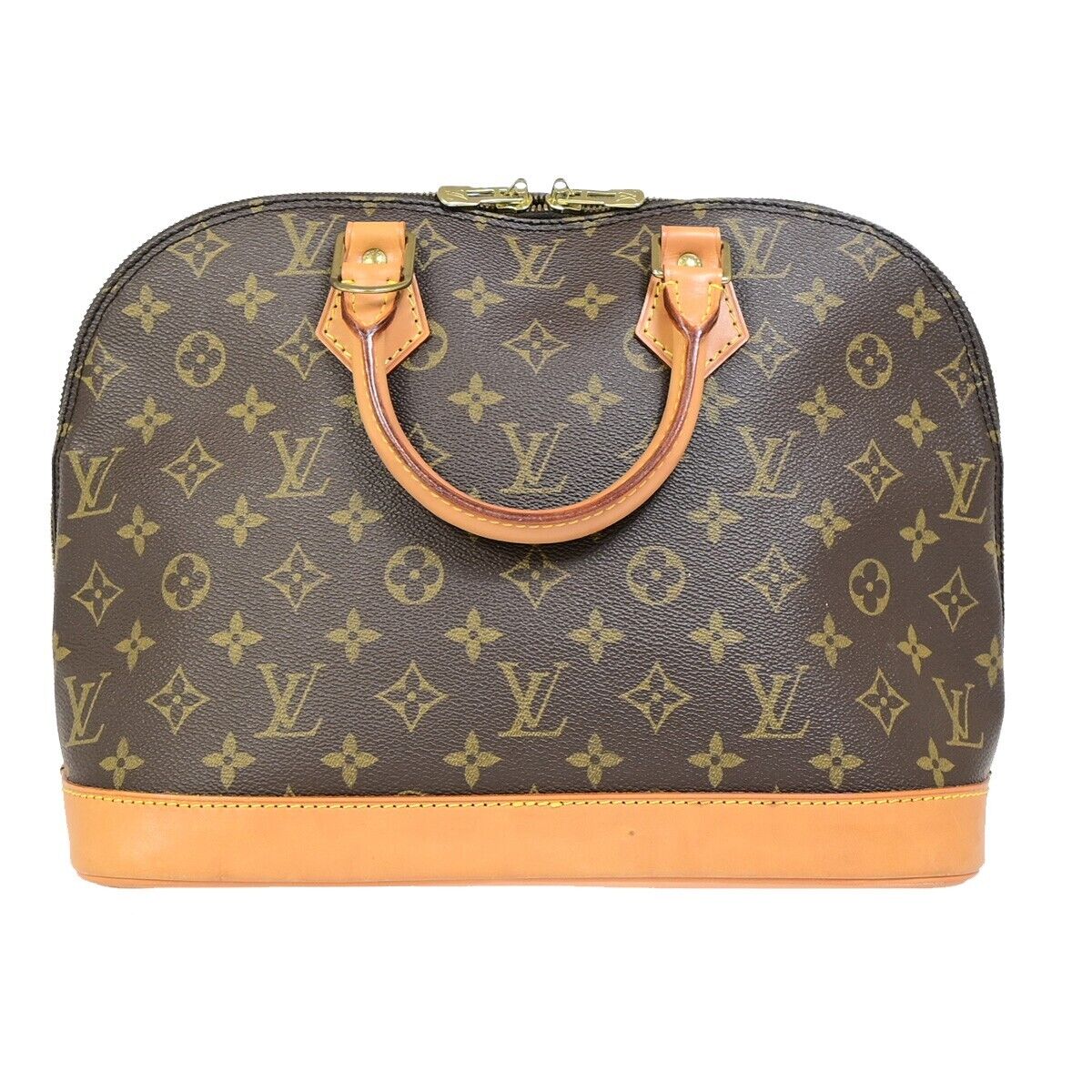 Louis Vuitton Alma, Brown, Canvas, handbag