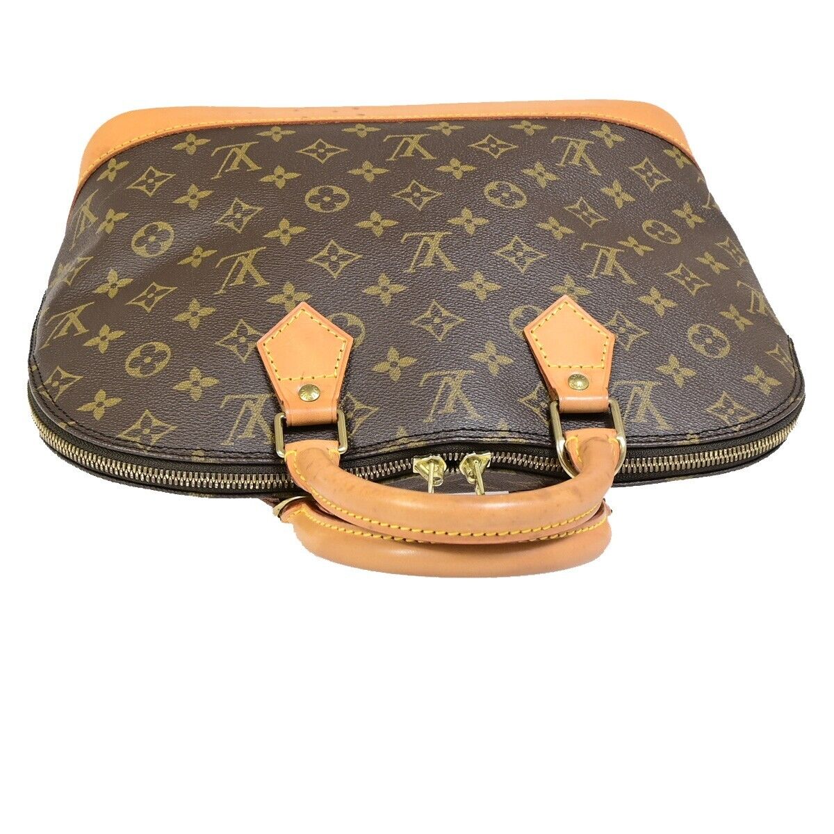 Louis Vuitton Alma, Brown, Canvas, handbag