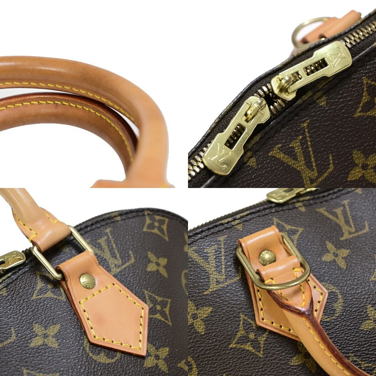 Louis Vuitton Alma, Brown, Canvas, handbag