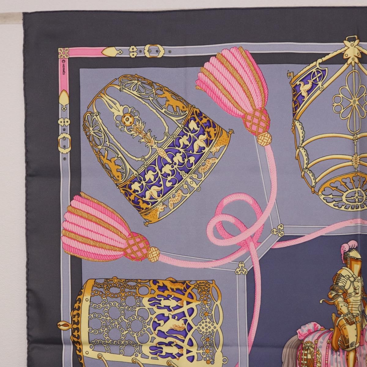 Hermes Carré 90 Silk multicolor, Blue, Silk, Scarf