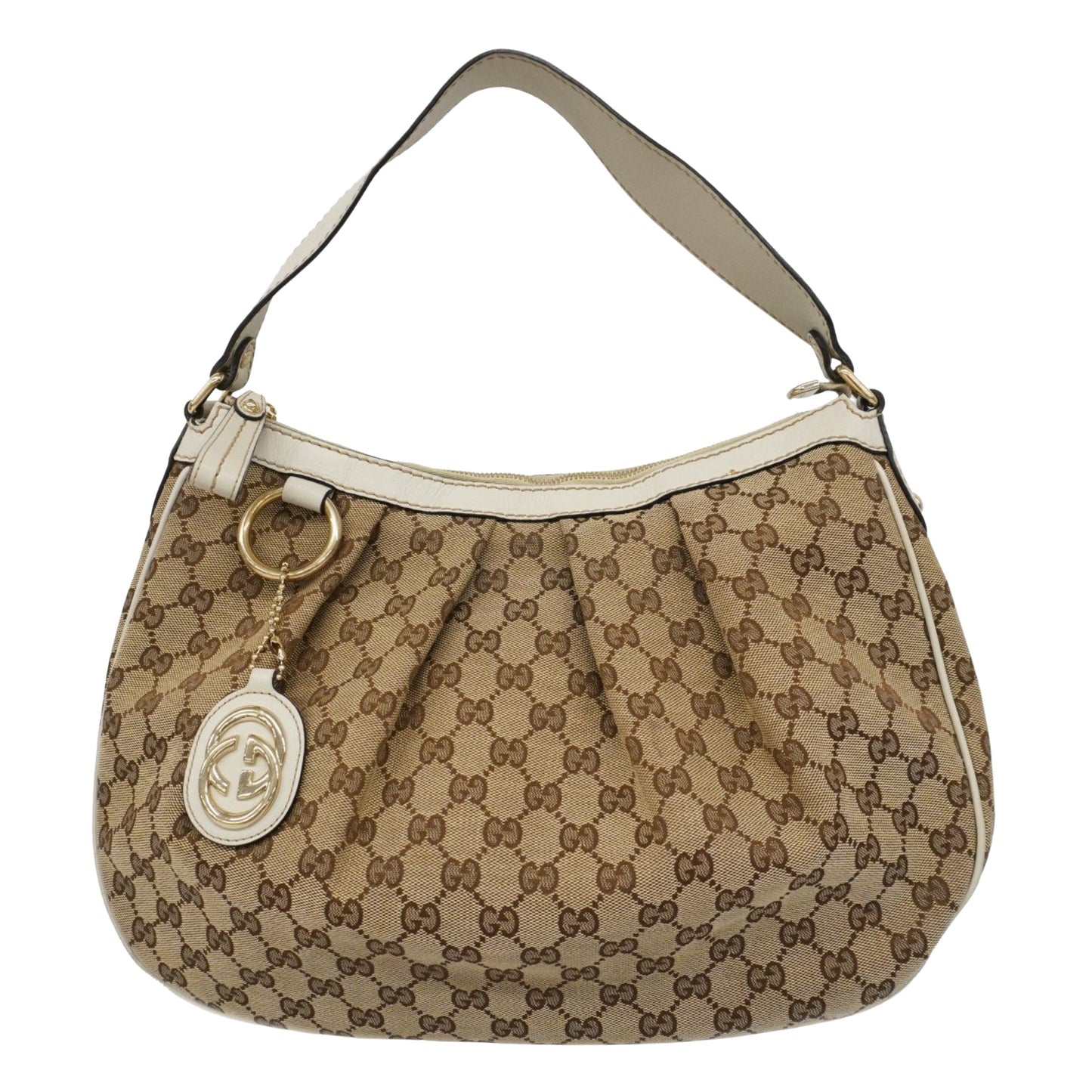 Gucci Sukey, Beige, Canvas, shoulder