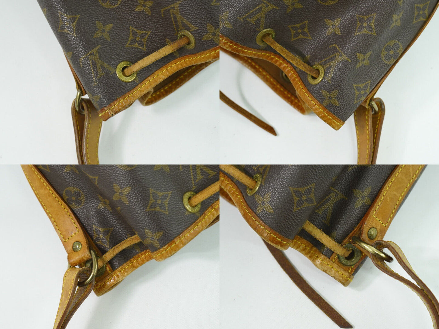 Louis Vuitton Petit Noé, Brown, Canvas, handbag