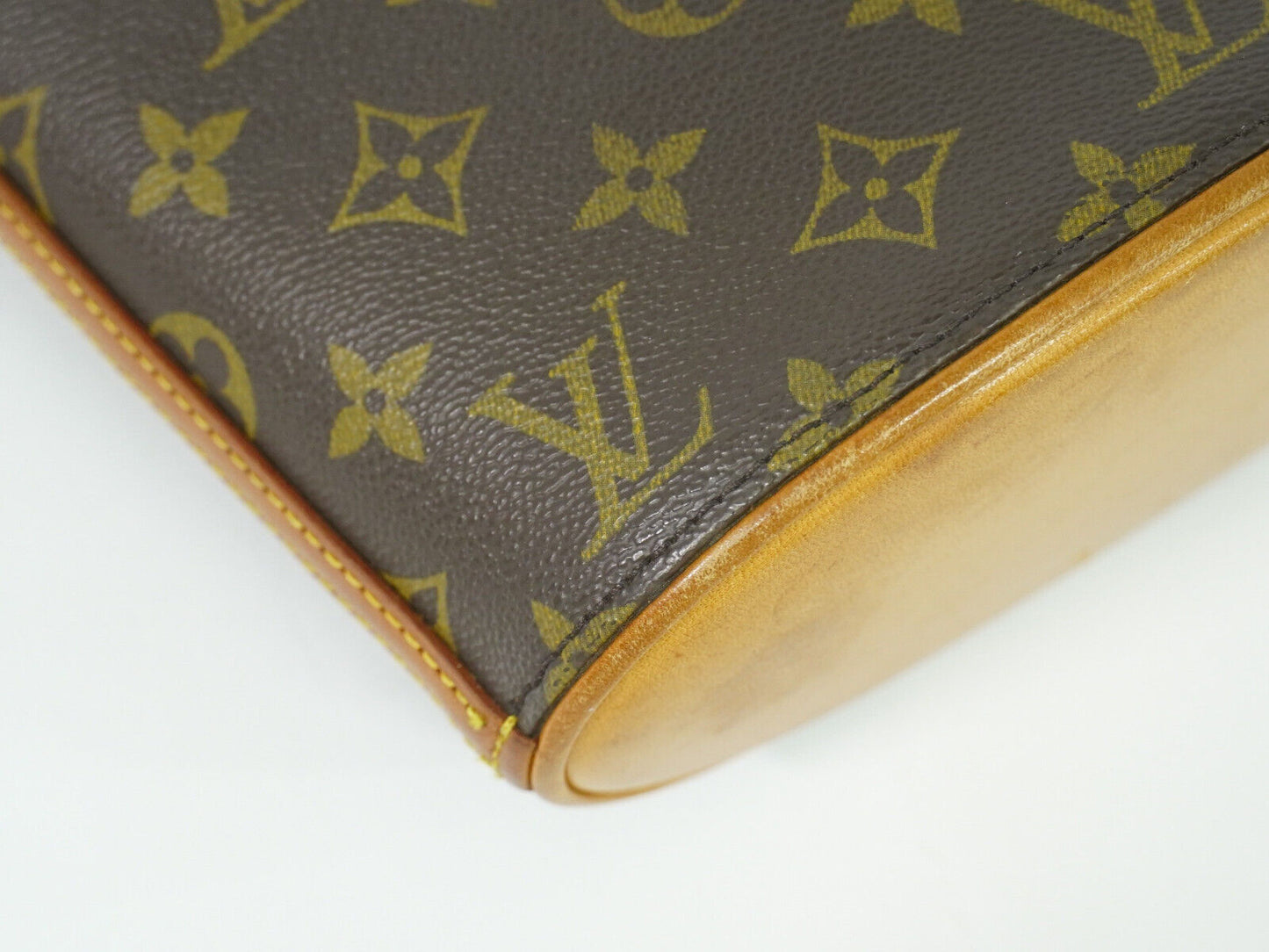 Louis Vuitton Drouot, Brown, Canvas, shoulder