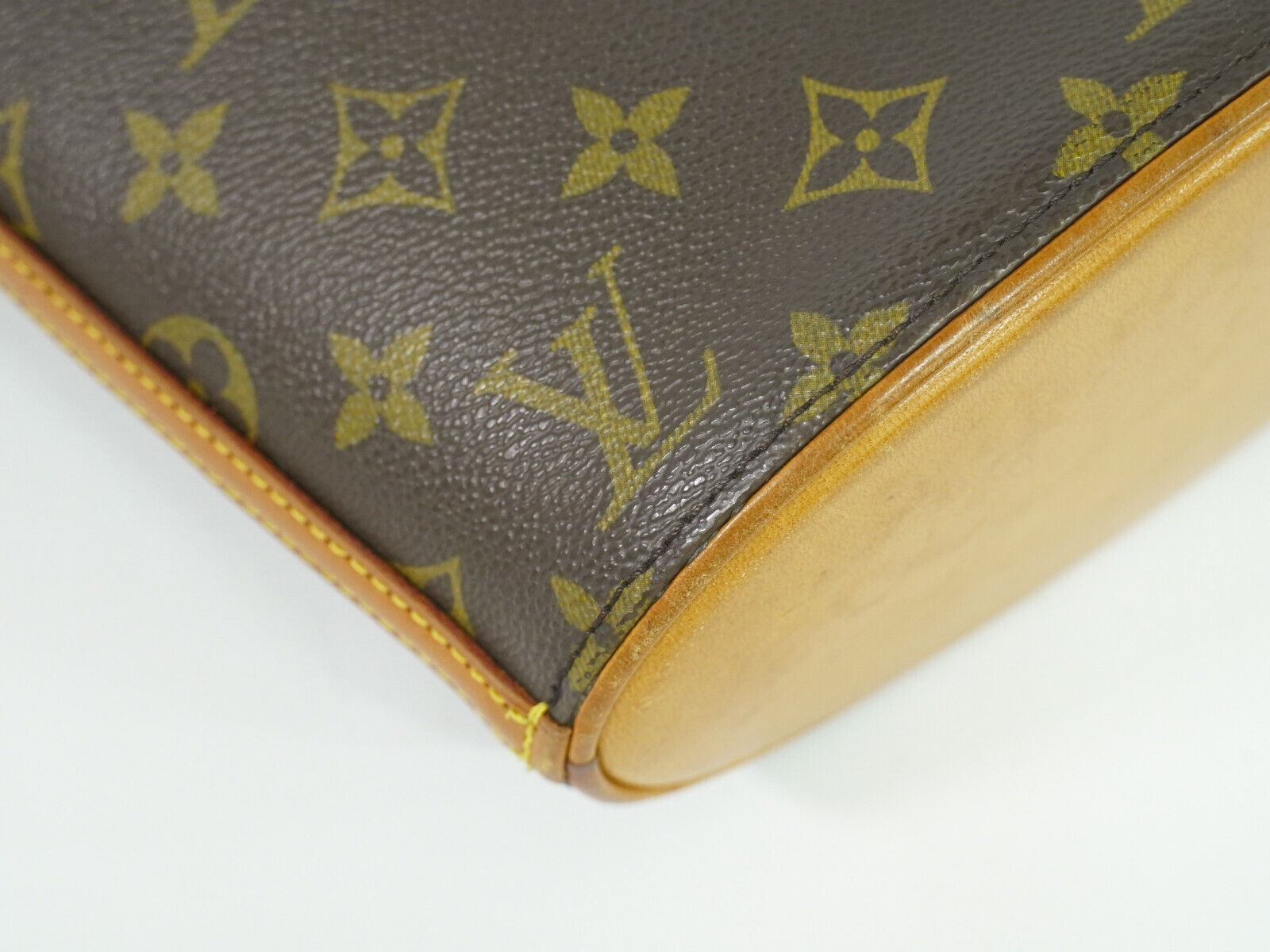 Louis Vuitton Drouot, Brown, Canvas, shoulder