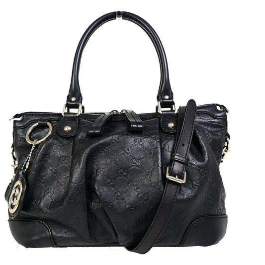 Gucci Sukey, Black, Leather, handbag