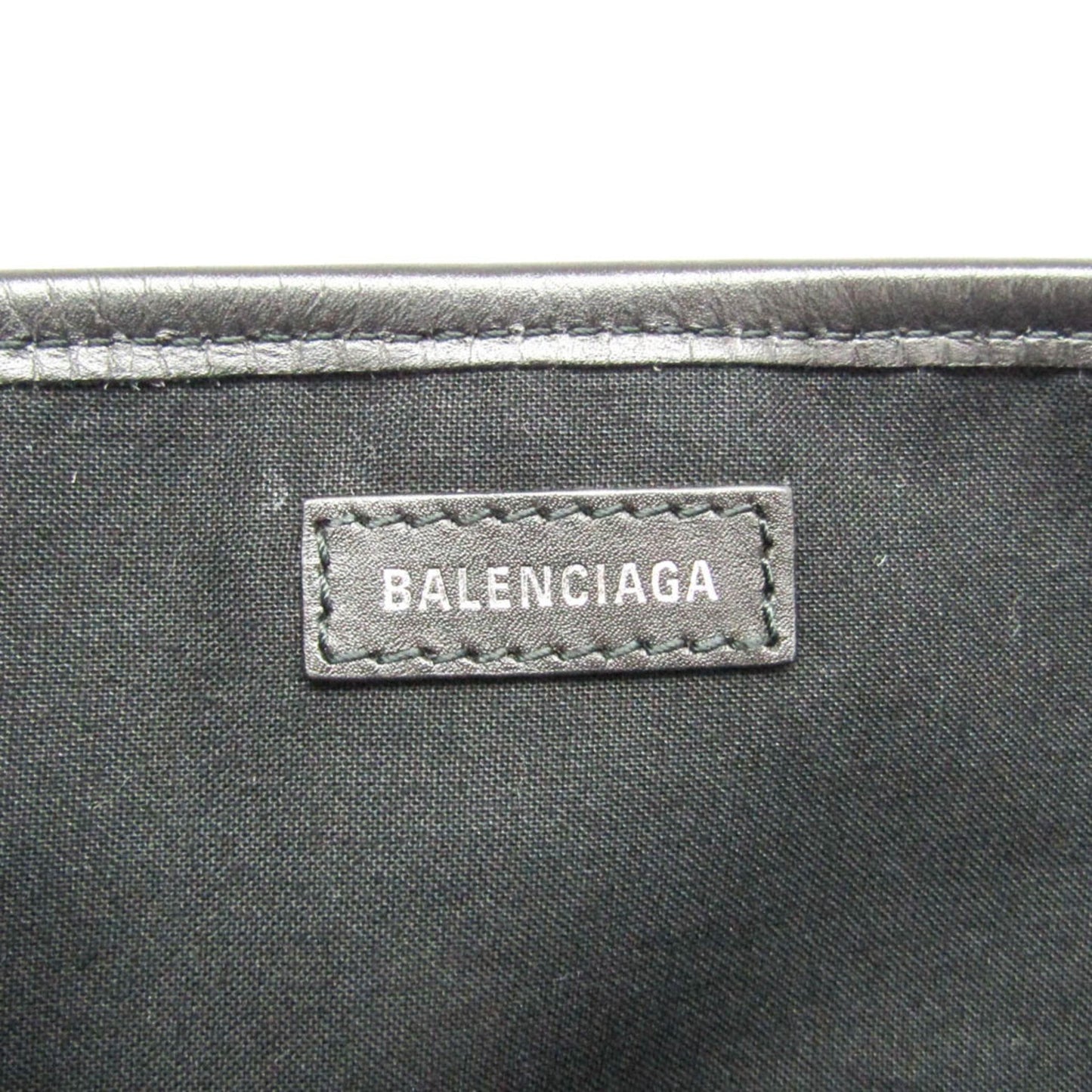 Balenciaga Navy Cabas, White, Canvas, handbag