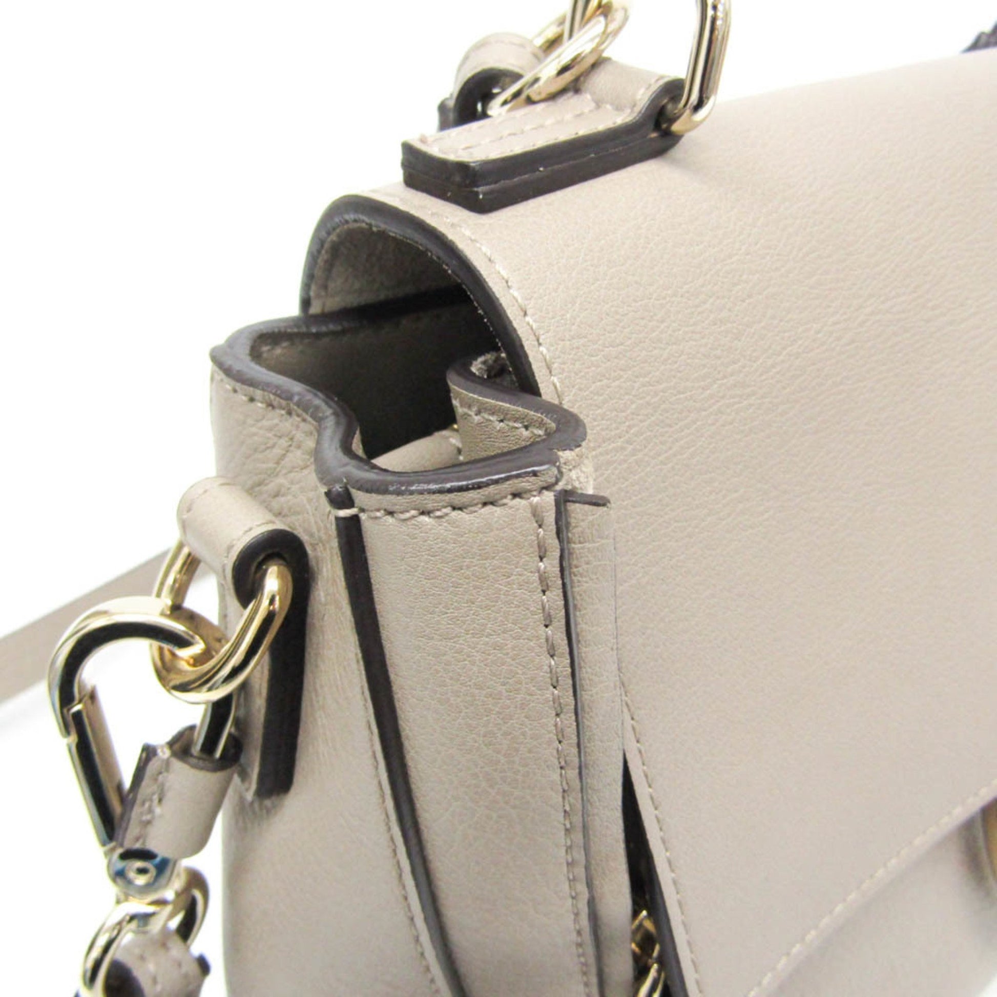 Chloé Faye Day, Beige, Leather, handbag