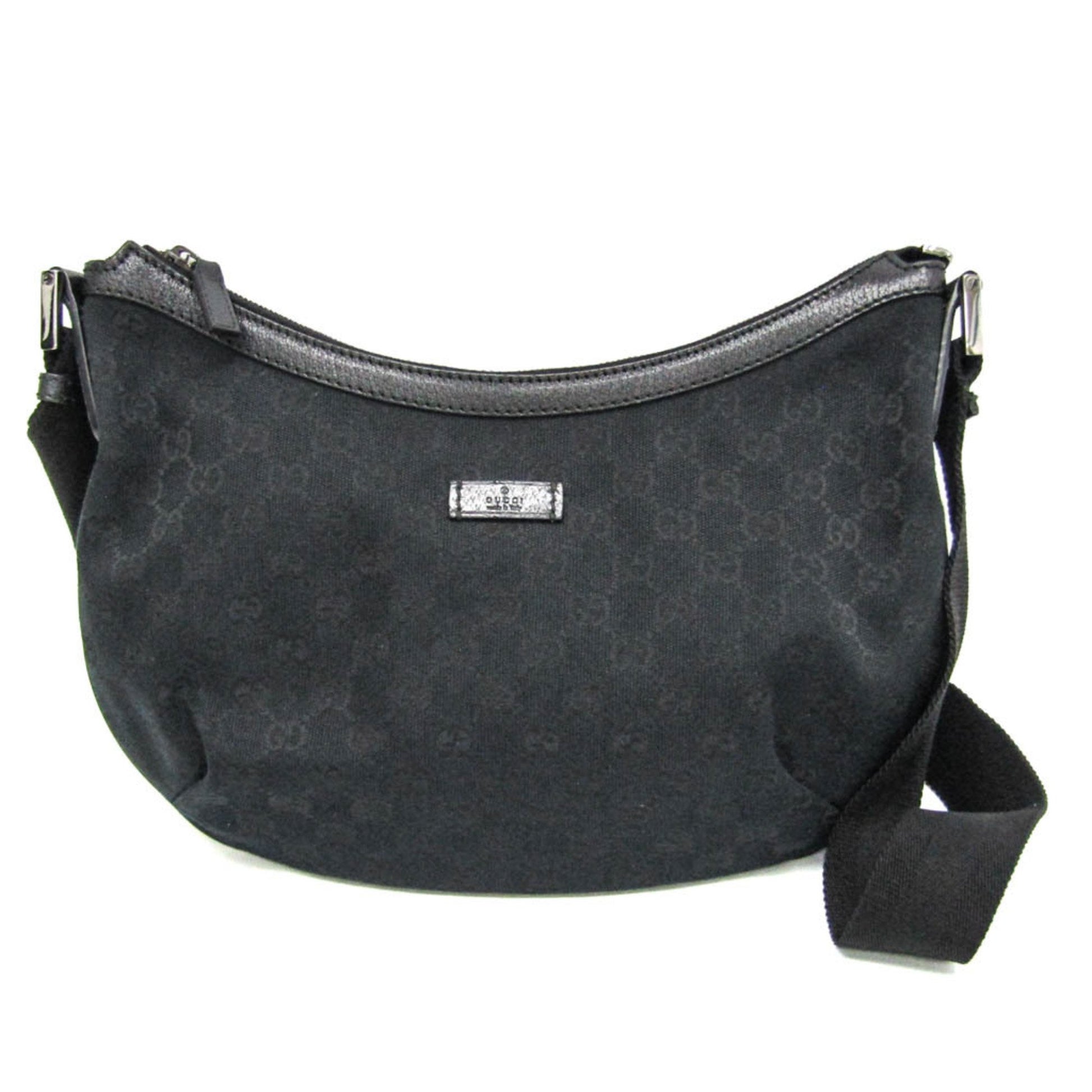 Gucci, Black, Canvas, shoulder