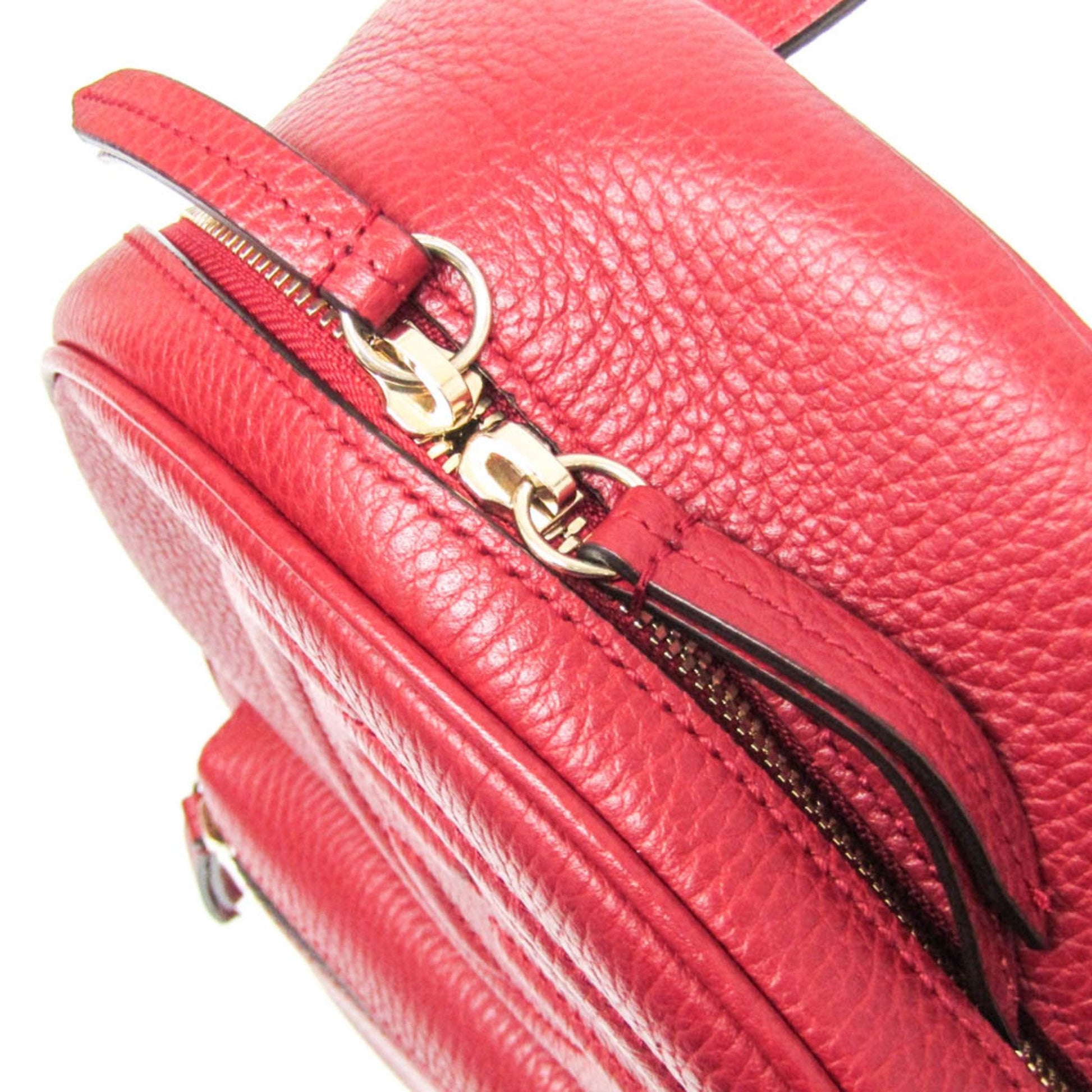 Gucci Soho, Red, Leather, backpack