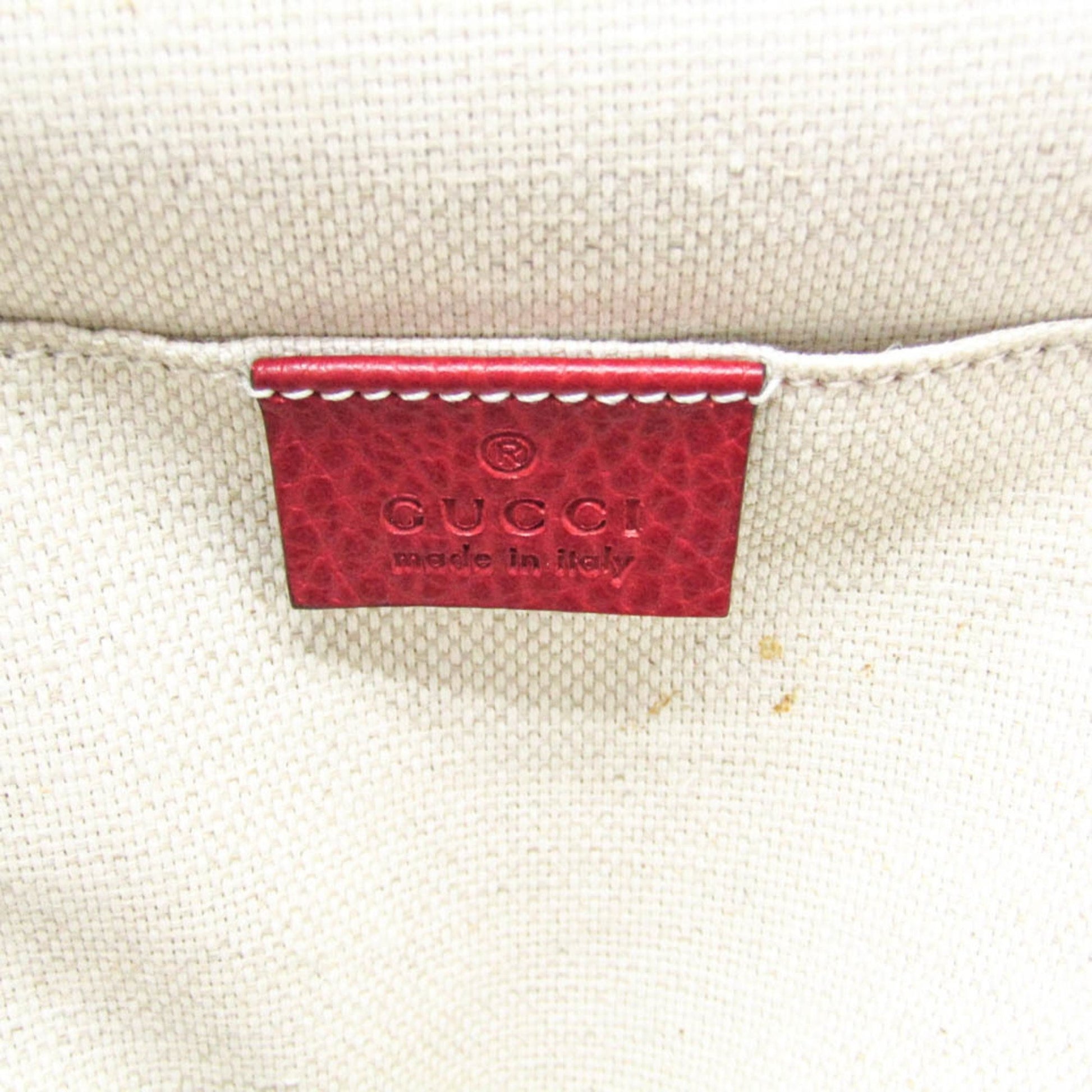 Gucci Soho, Red, Leather, backpack