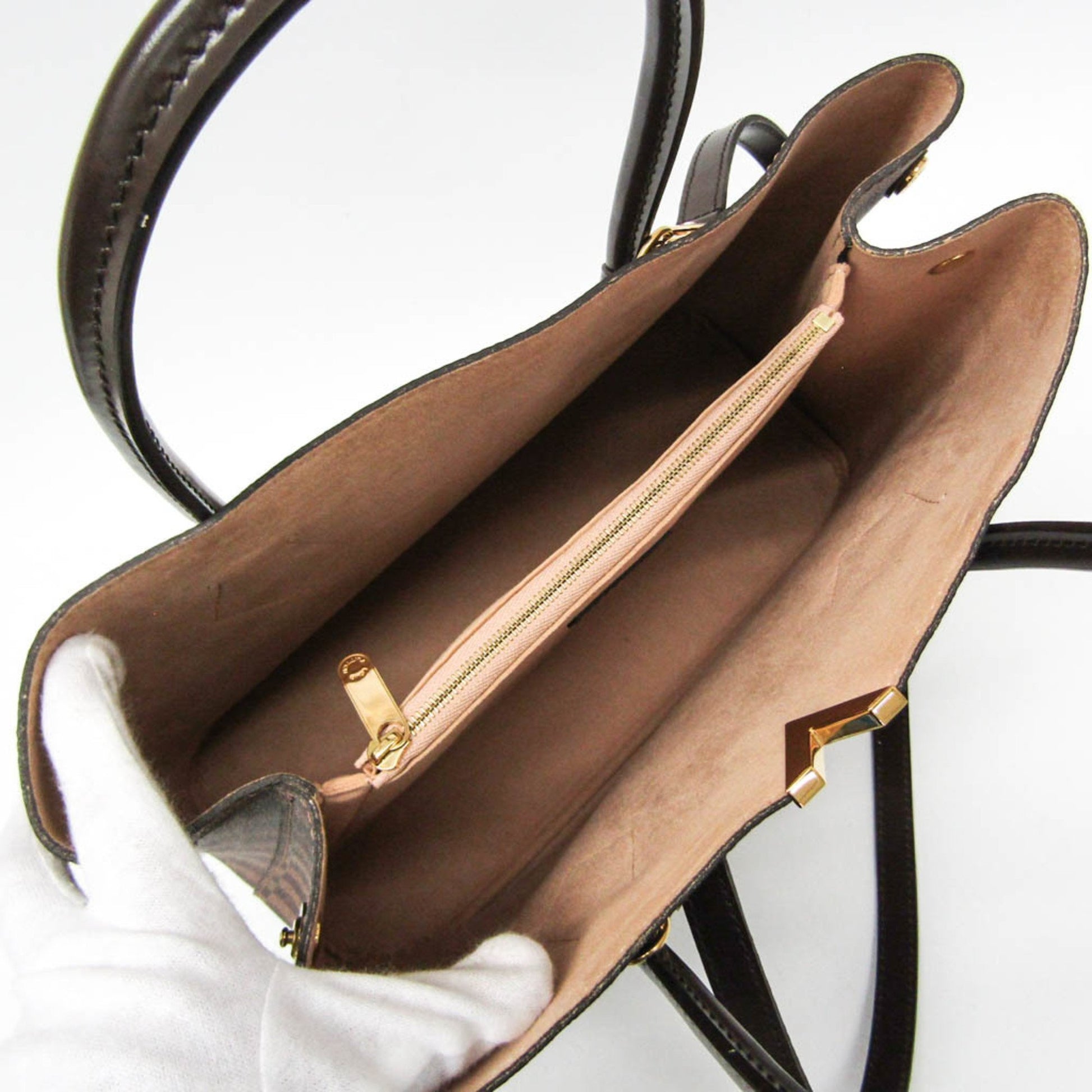 Louis Vuitton Kensington, Brown, Canvas, handbag